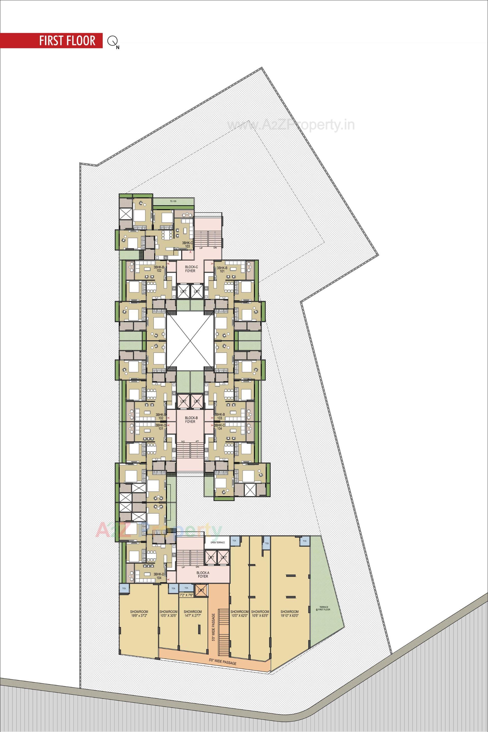 Layout of real estate project Shrimay Opulence located at Shela, Sanand, Ahmedabad, Ahmedabad, Gujarat