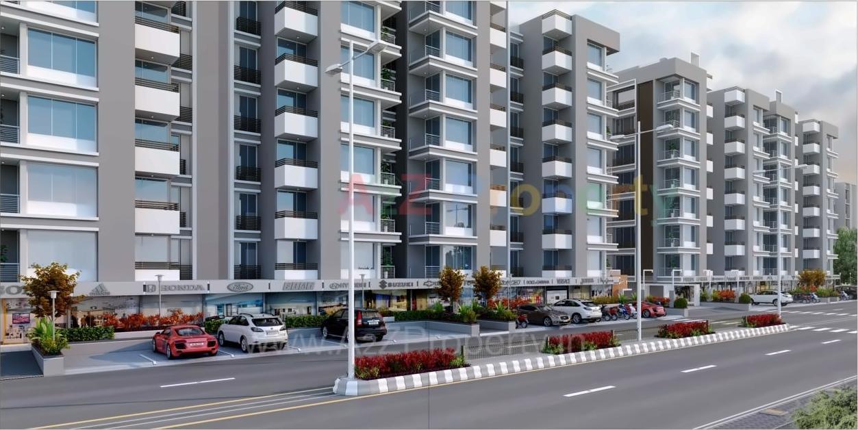 3D Elevation of real estate project Shrinand City 10 located at City, Ahmedabad, Gujarat