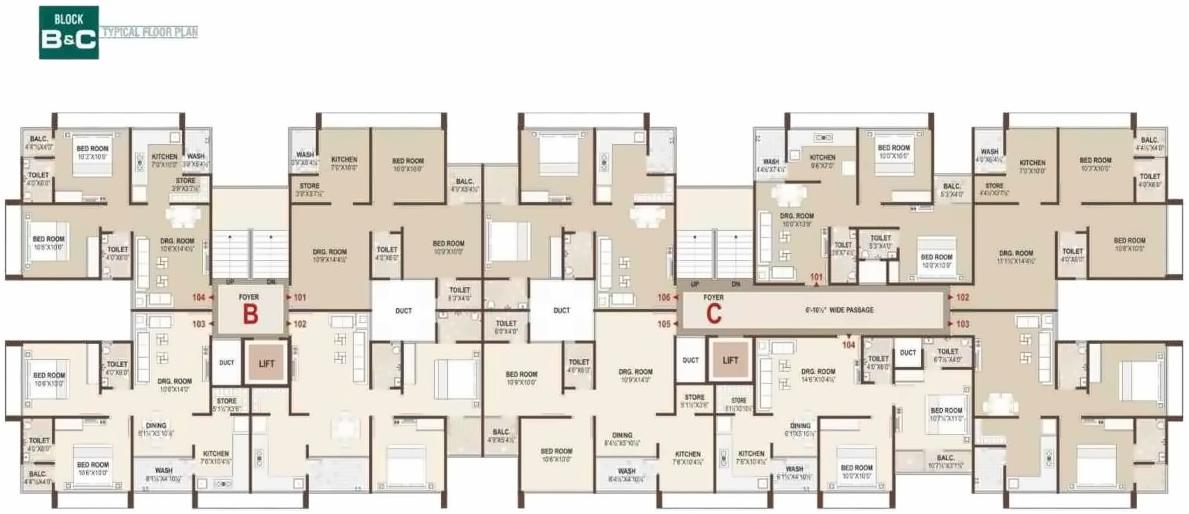 Layout of real estate project Shrinand City located at Ramol, Ahmedabad, Gujarat