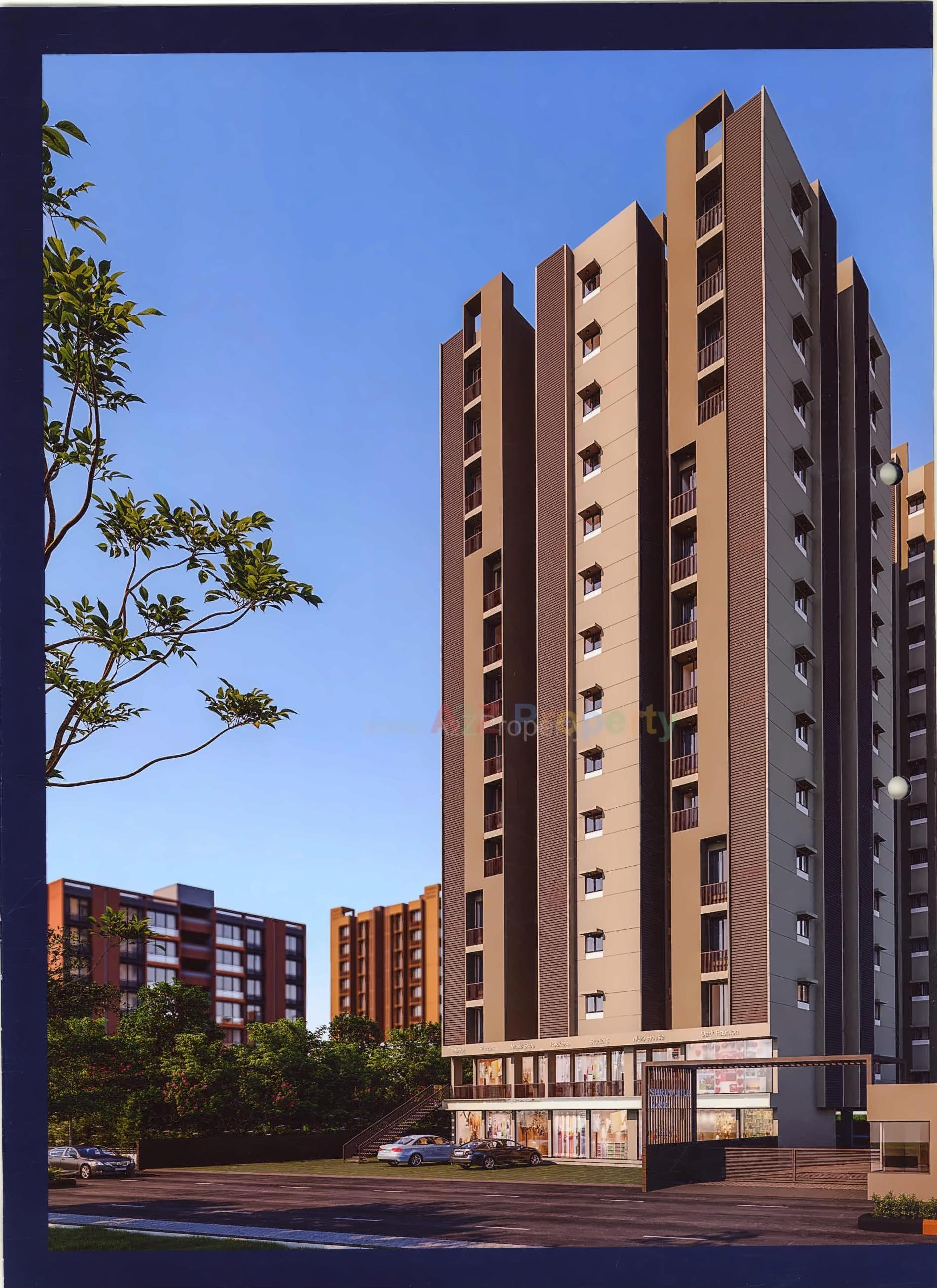 3D Elevation of real estate project Shrinathji Apartment located at Ahmedabad, Ahmedabad, Gujarat