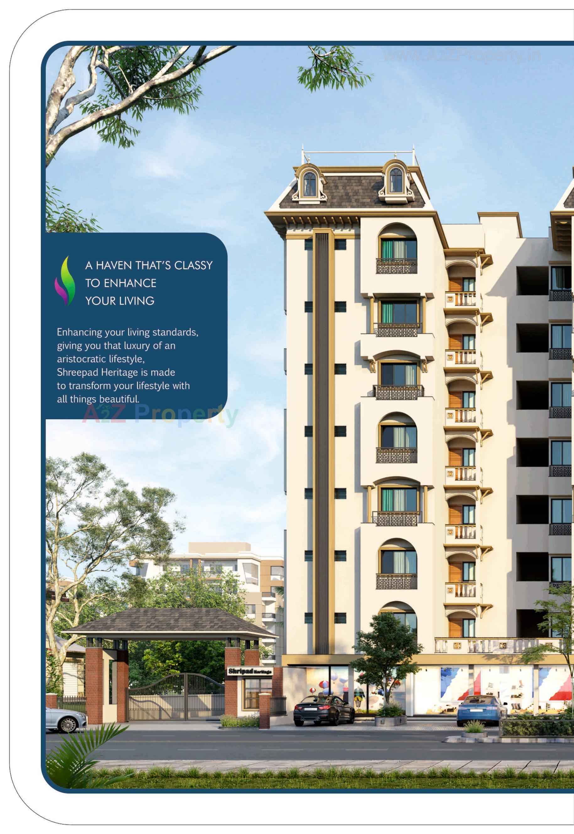 3D Elevation of real estate project Shripad Heritage located at Vastral, Ahmedabad, Gujarat