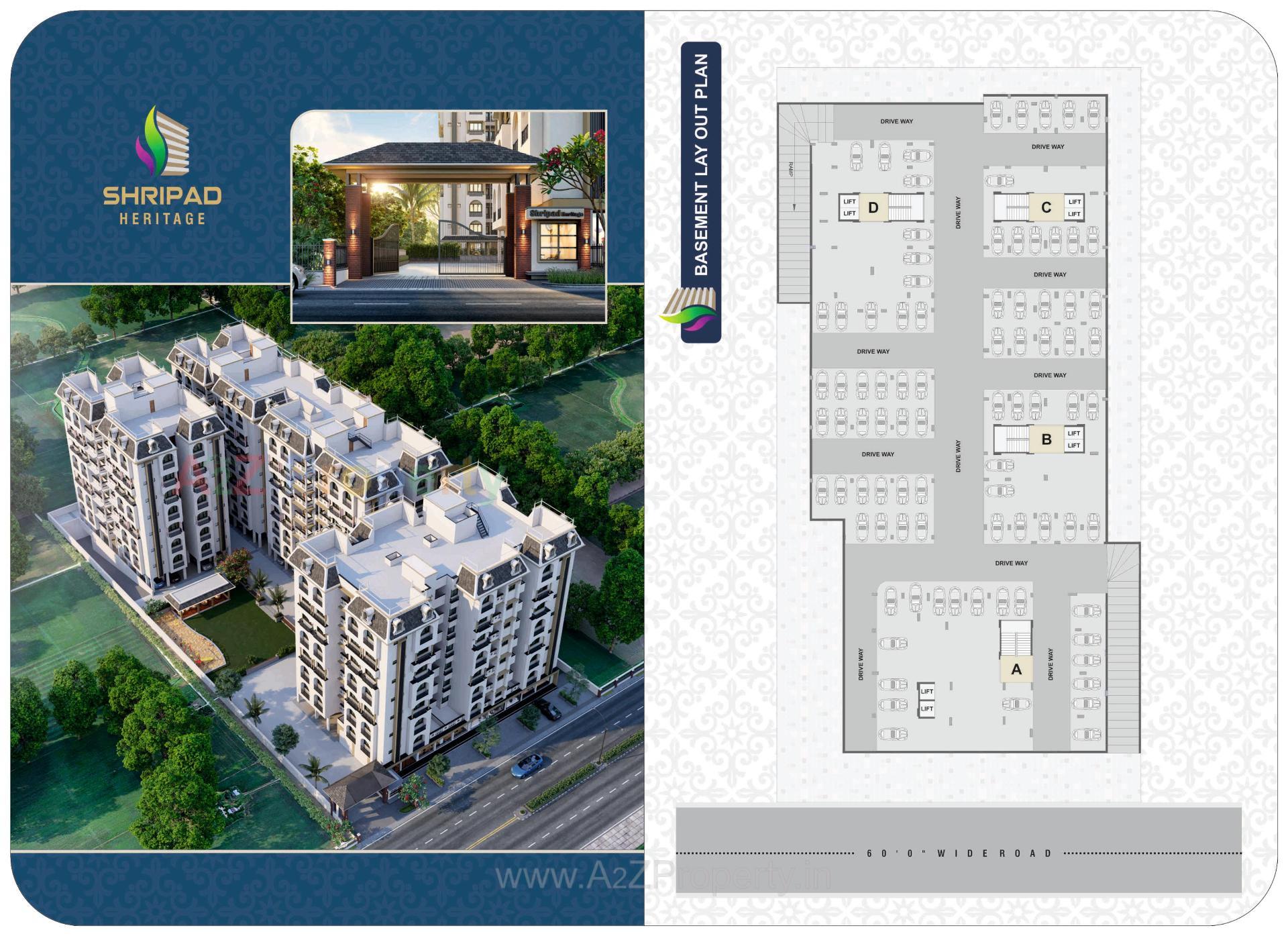 Layout of real estate project Shripad Heritage located at Vastral, Ahmedabad, Gujarat