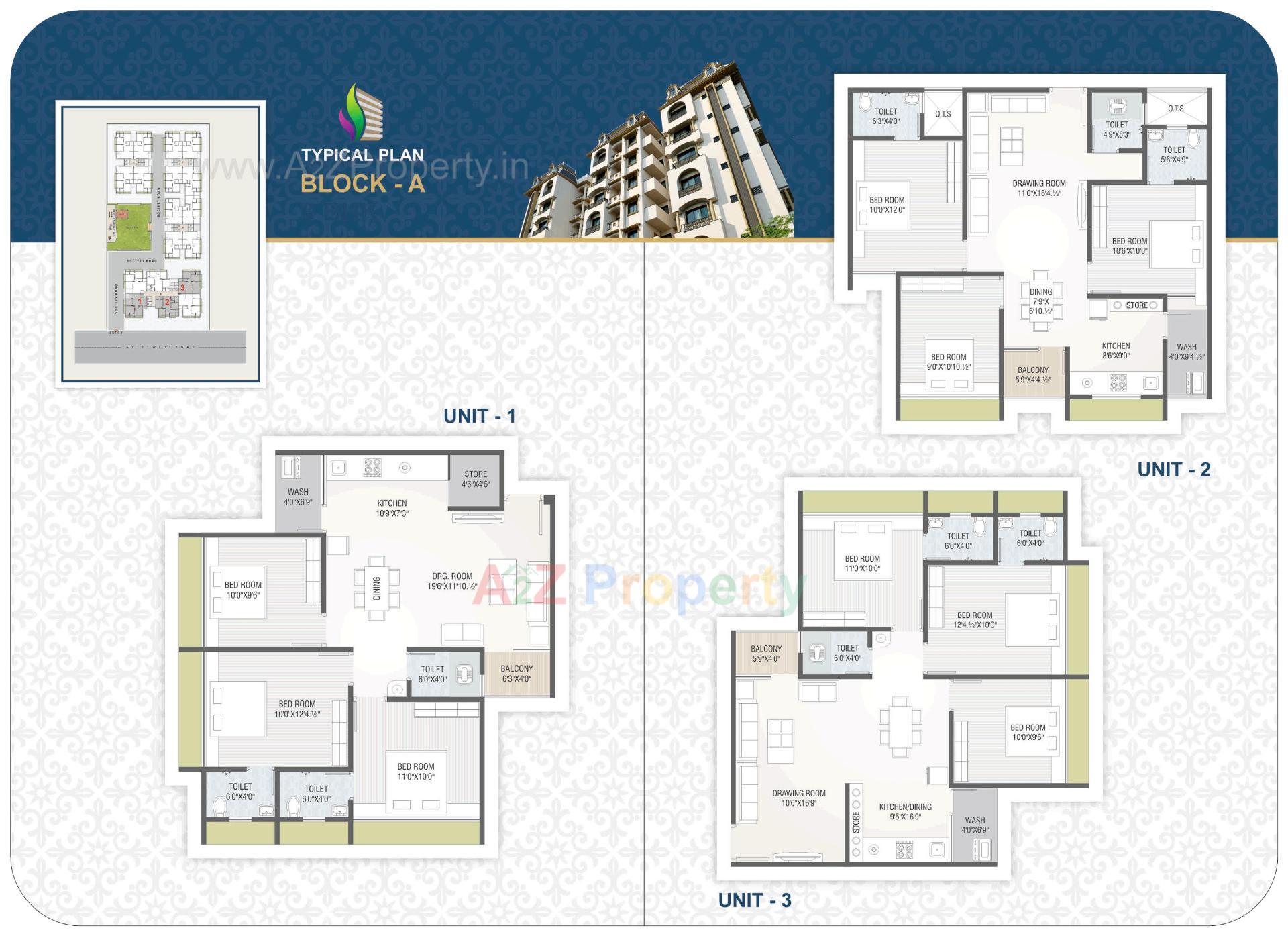 Layout of real estate project Shripad Heritage located at Vastral, Ahmedabad, Gujarat