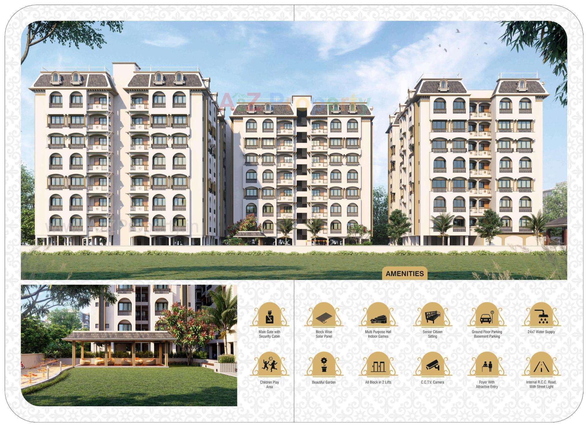 3D Elevation of real estate project Shripad Heritage located at Vastral, Ahmedabad, Gujarat