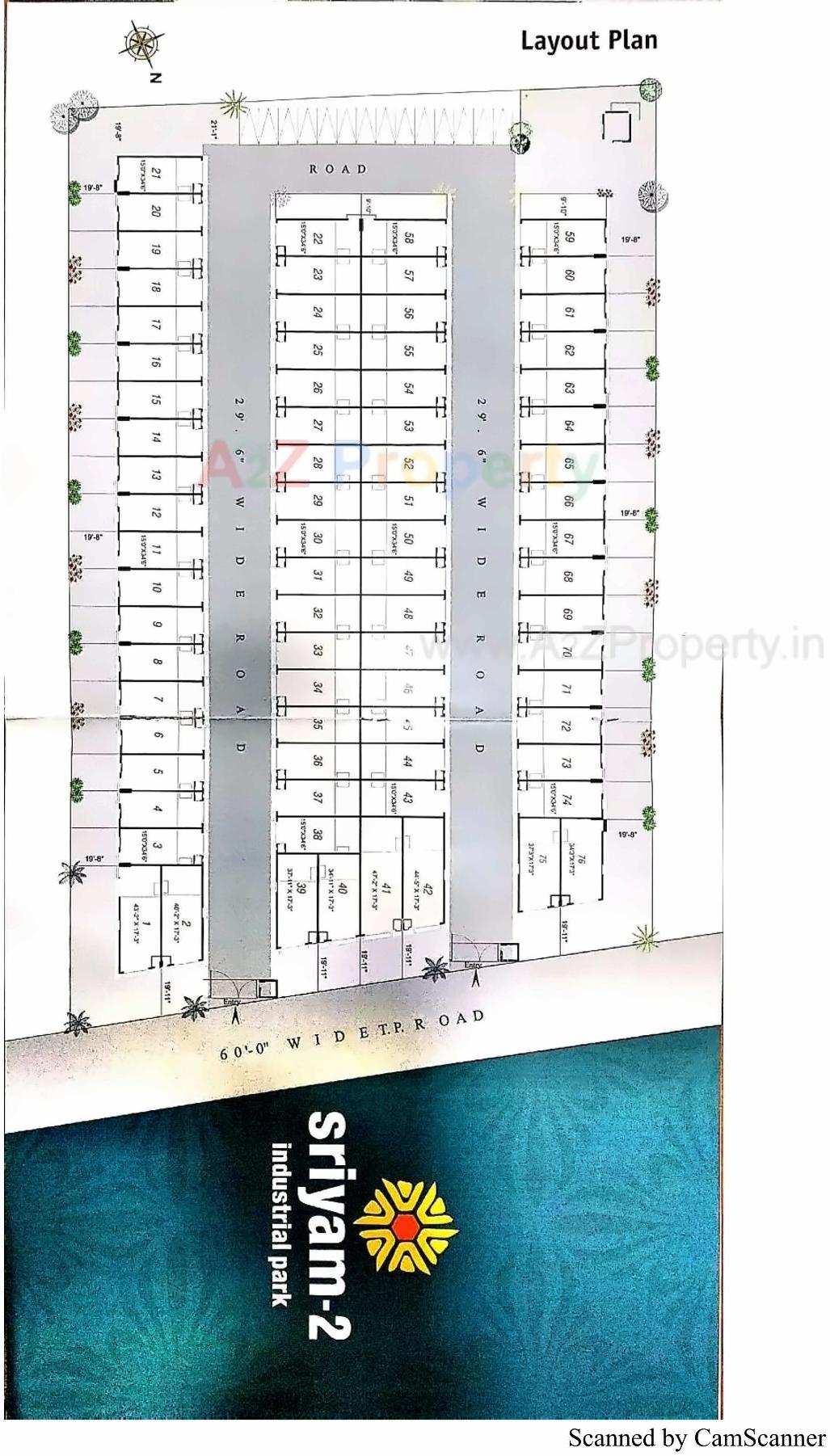 Layout of real estate project Shriyam  Industrial Park located at Kathwada, Ahmedabad, Gujarat