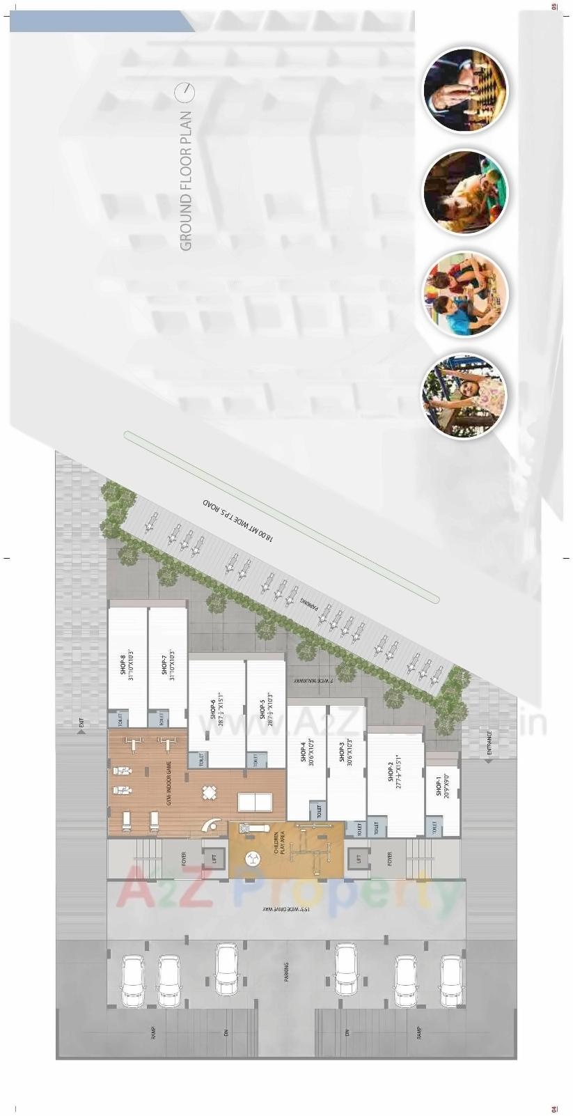 Layout of real estate project Shrushti Apartment located at Vatva, Ahmedabad, Gujarat