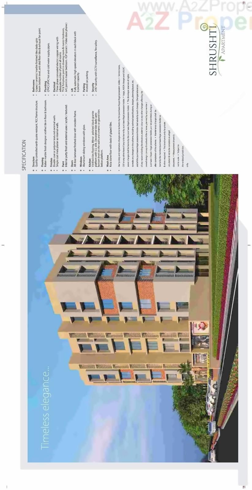 3D Elevation of real estate project Shrushti Apartment located at Vatva, Ahmedabad, Gujarat