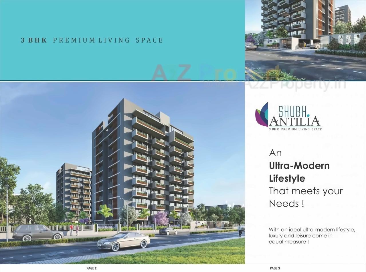 3D Elevation of real estate project Shubh Antilia located at Chandkheda, Ahmedabad, Gujarat