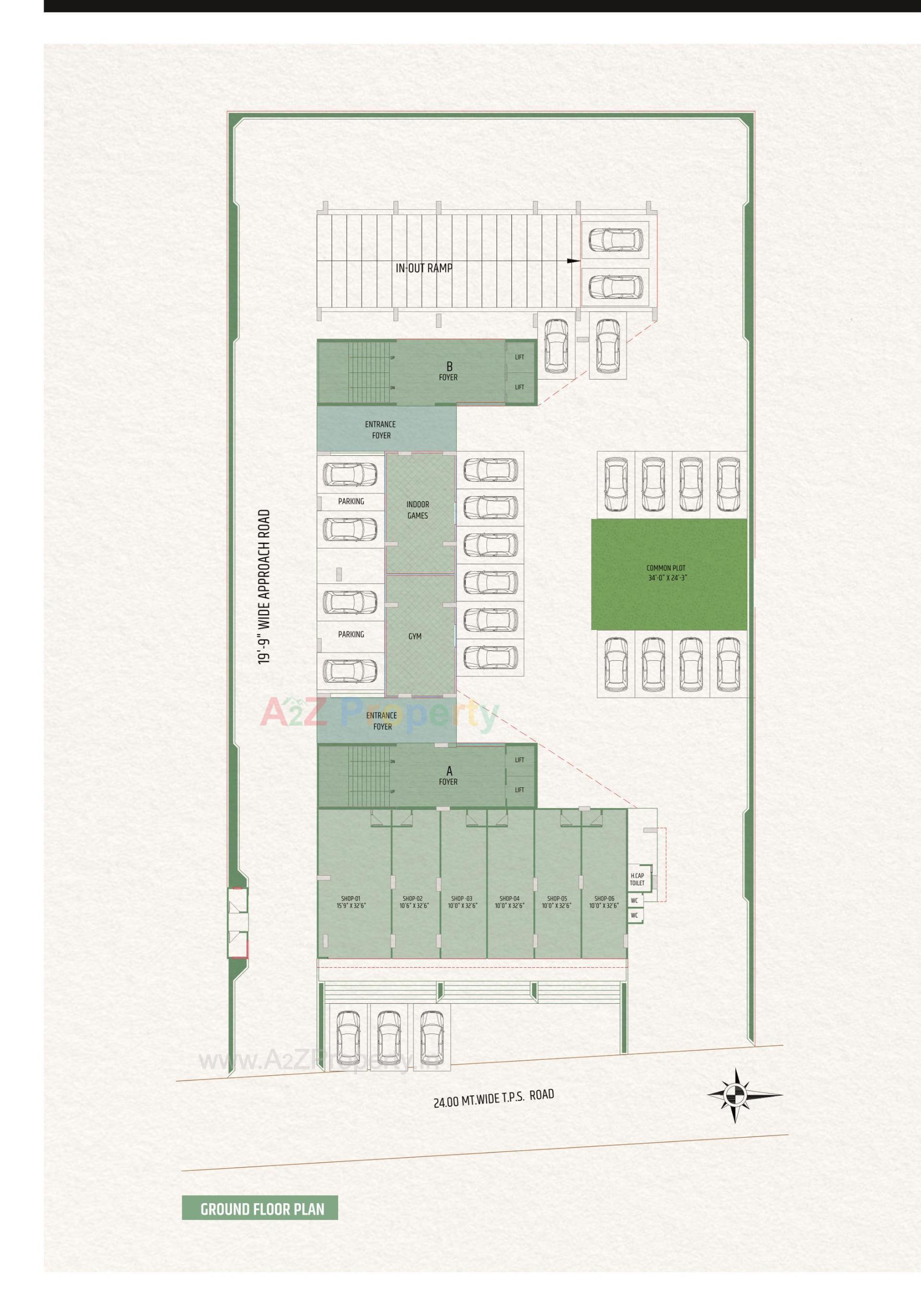 Layout of real estate project Shubh Green located at Tragad, Ahmedabad, Gujarat