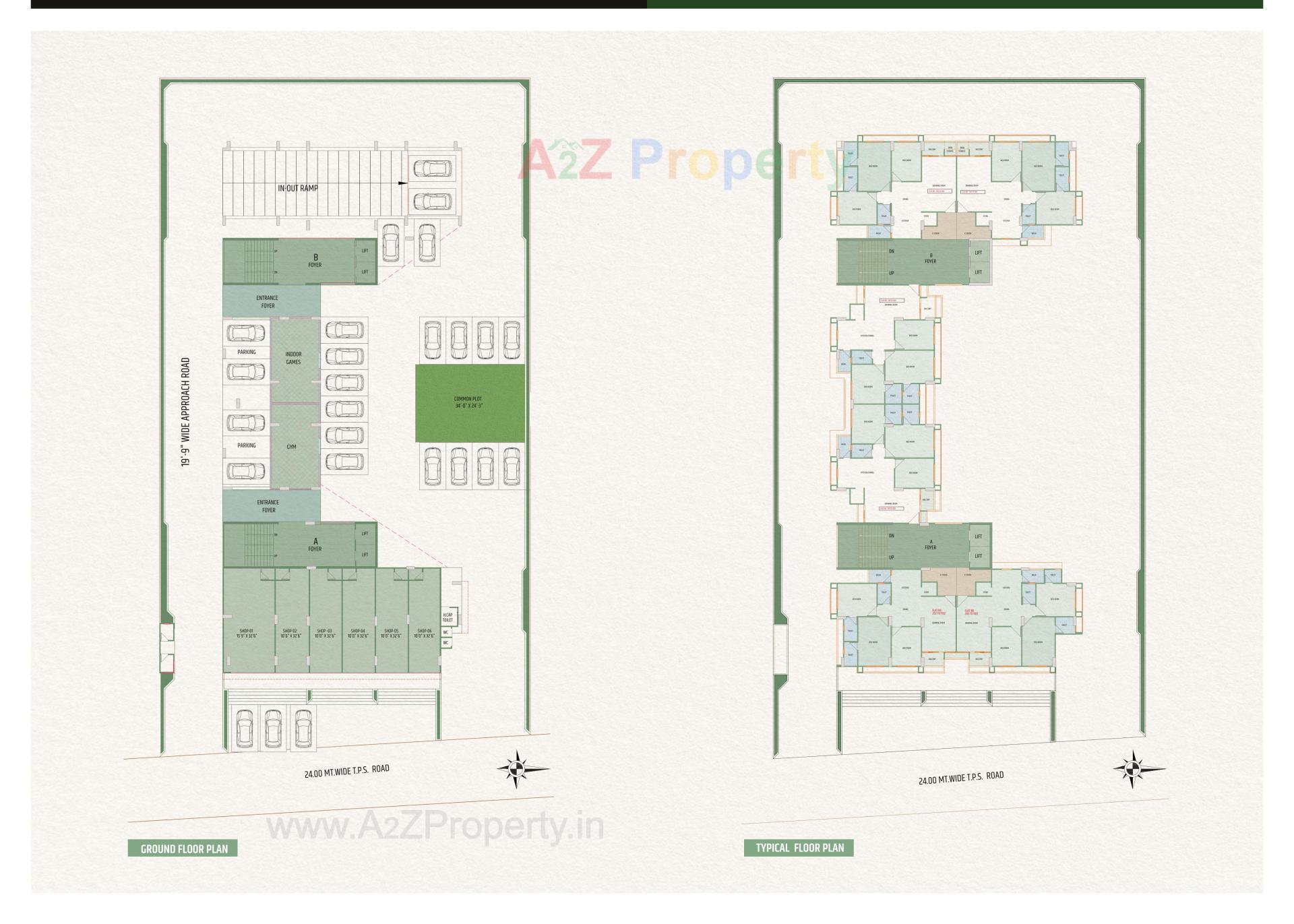 Layout of real estate project Shubh Green located at Tragad, Ahmedabad, Gujarat