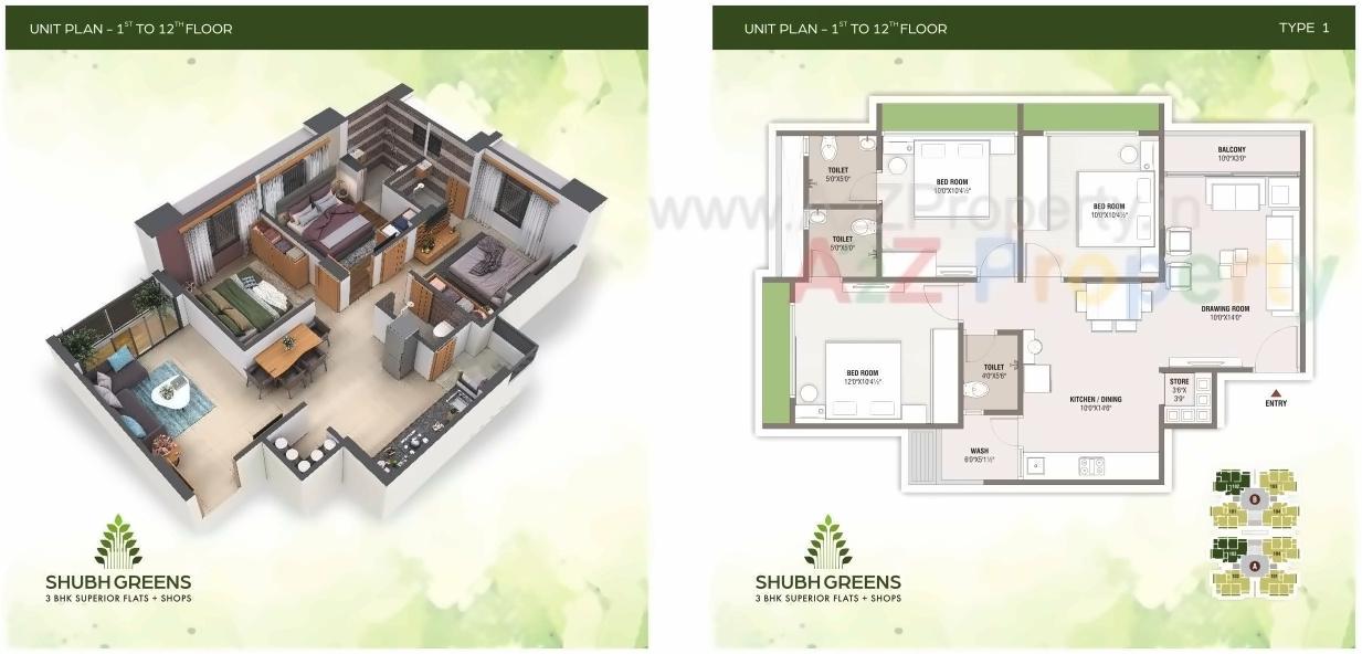 Layout of real estate project Shubh Greens located at Ahmedabad, Ahmedabad, Gujarat