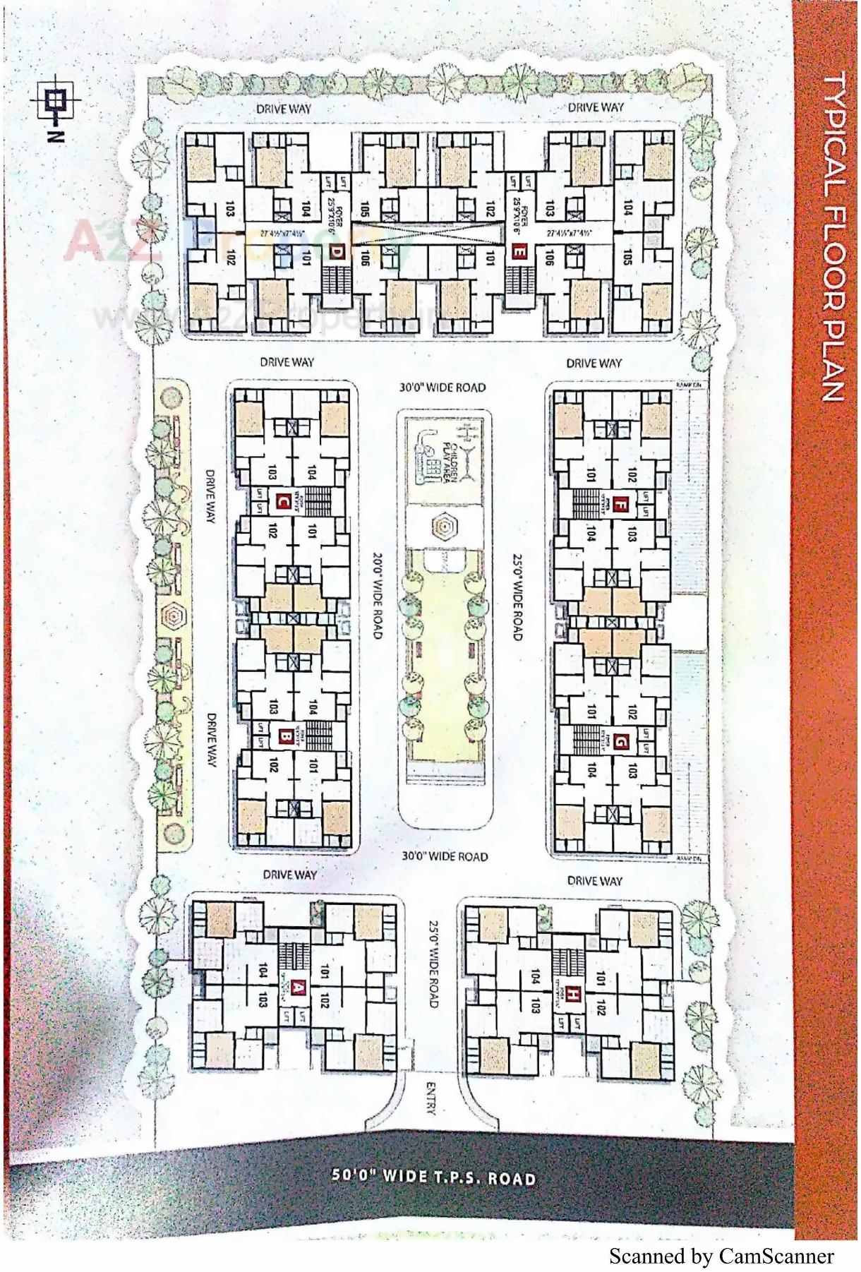 Layout of real estate project Shubh Jivan located at Vastral, Ahmedabad, Gujarat
