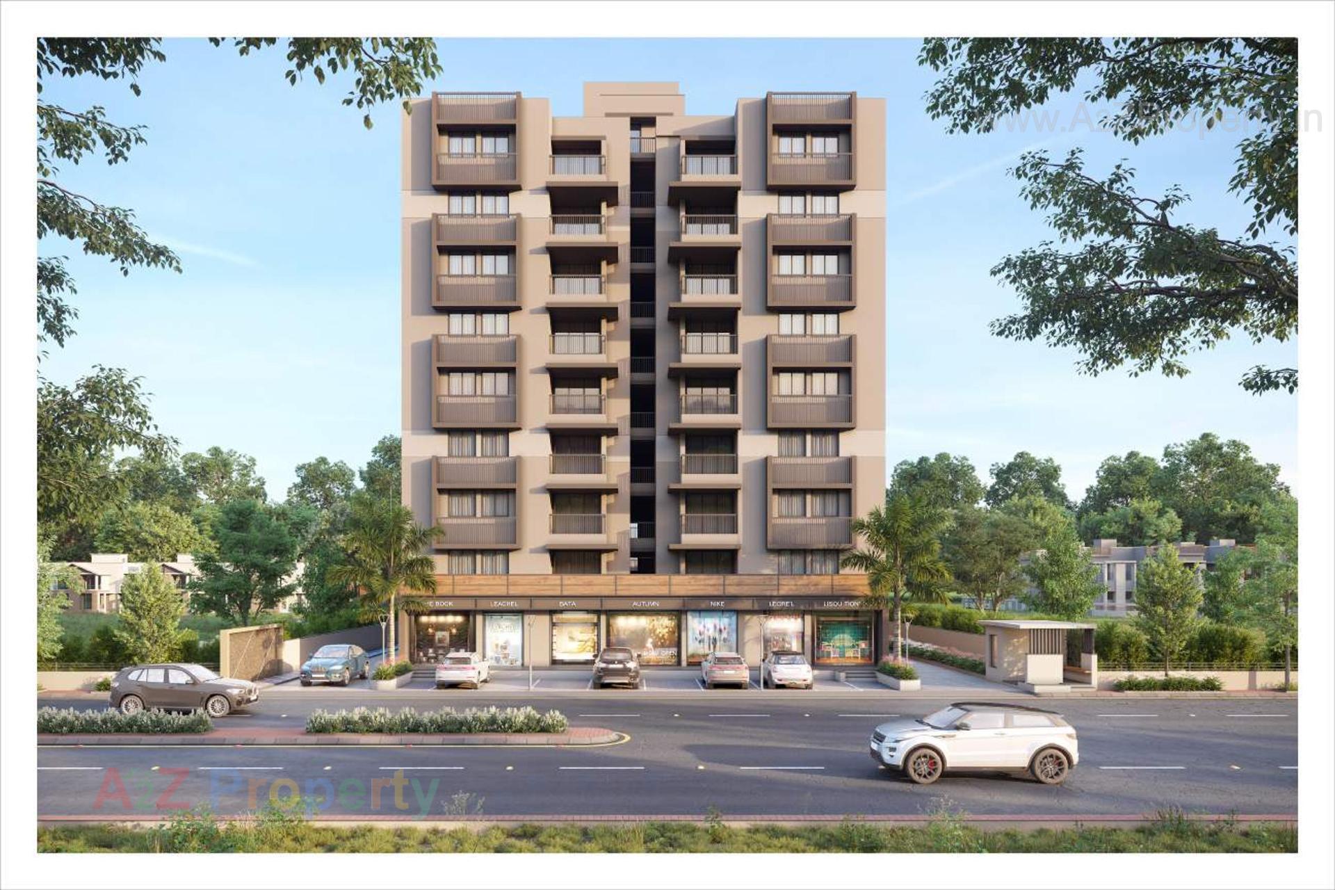 3D Elevation of real estate project Shubh Westside located at Ahmedabad, Ahmedabad, Gujarat