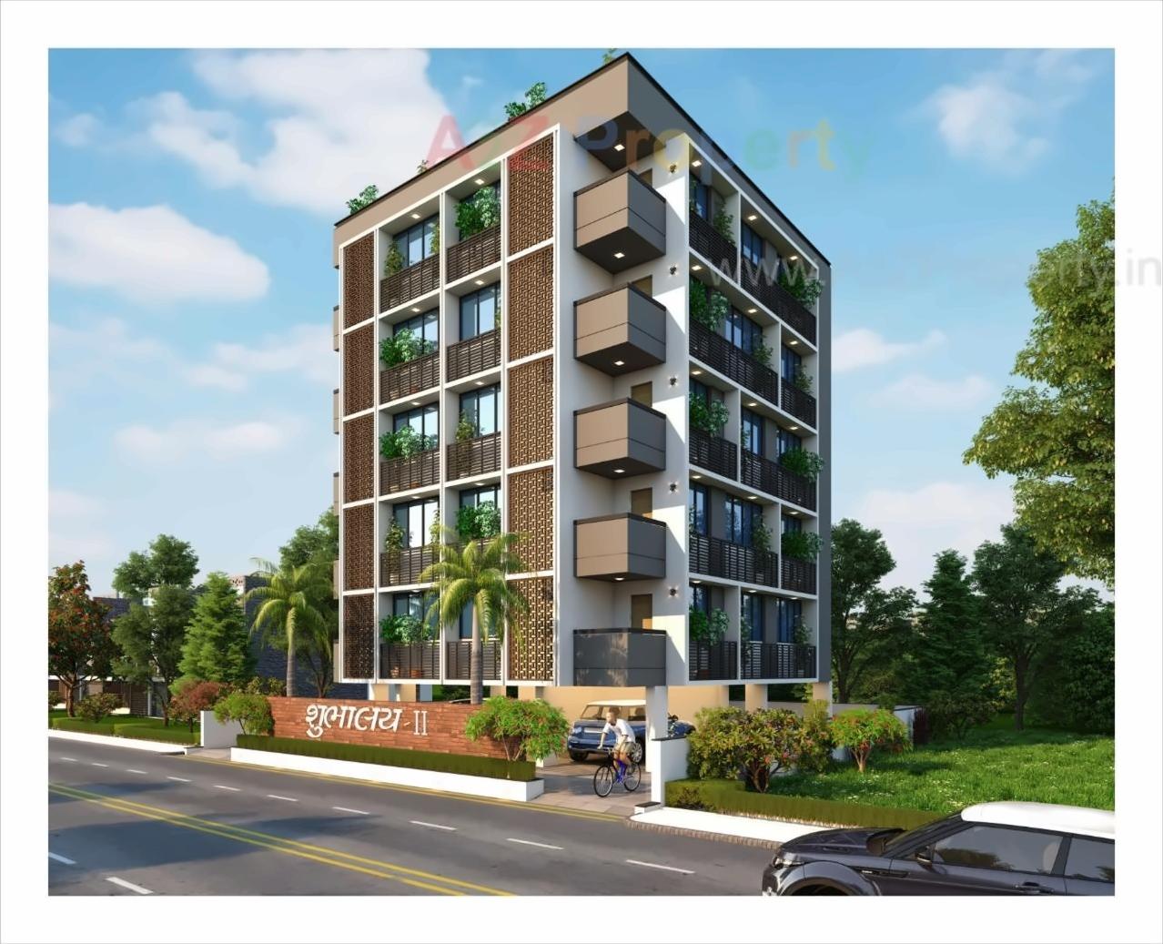 3D Elevation of real estate project Shubhalay located at Manipur, Ahmedabad, Gujarat