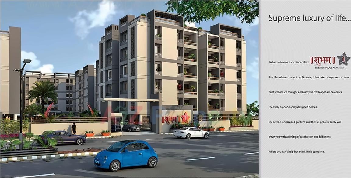 3D Elevation of real estate project Shubham located at Sanand, Ahmedabad, Gujarat