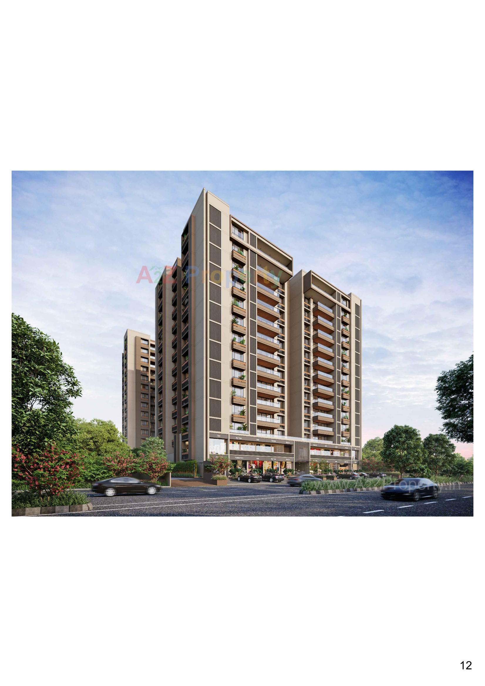 3D Elevation of real estate project Shubham Anthem located at Shela, Ahmedabad, Gujarat