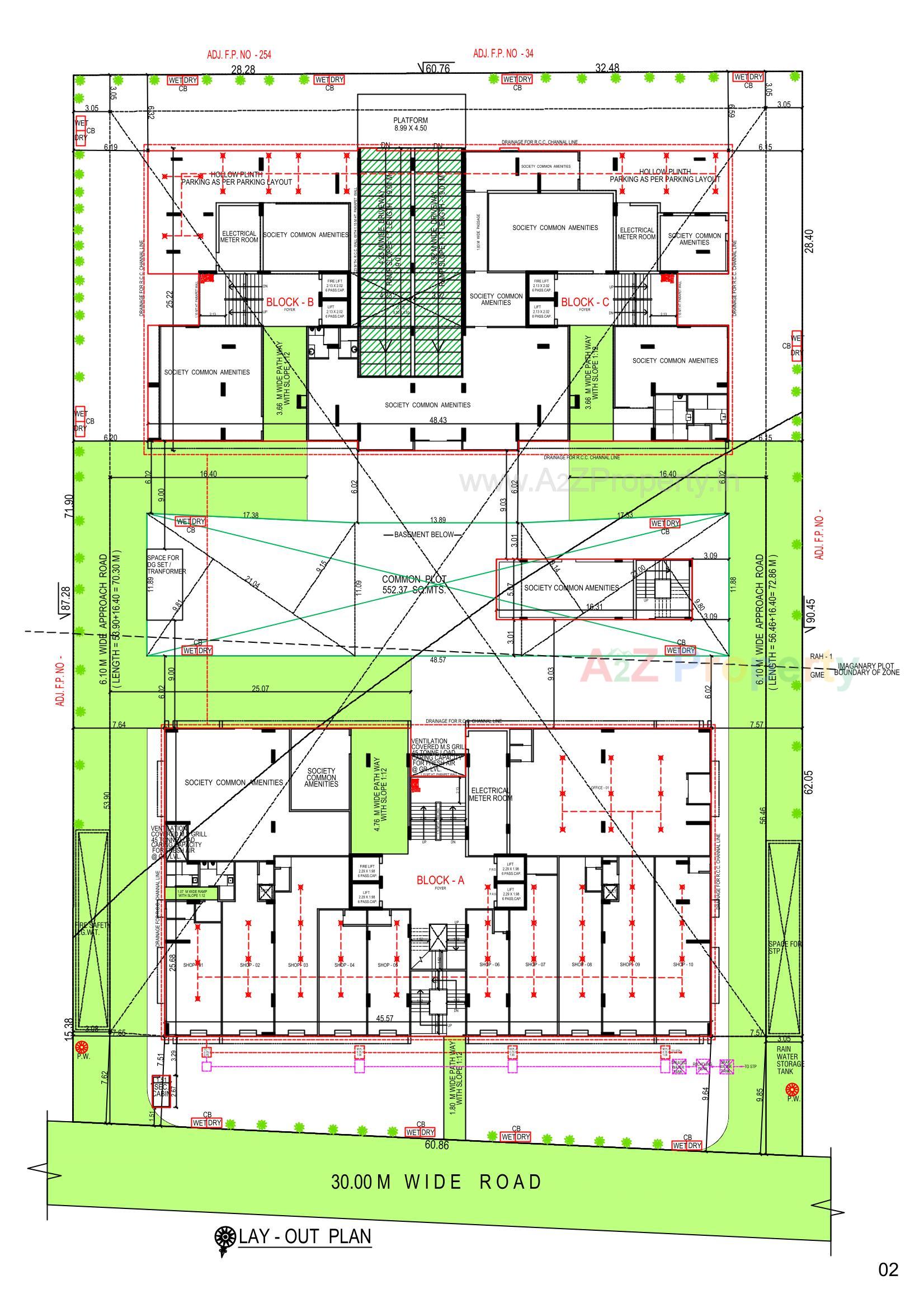 Layout of real estate project Shubham Anthem located at Shela, Ahmedabad, Gujarat