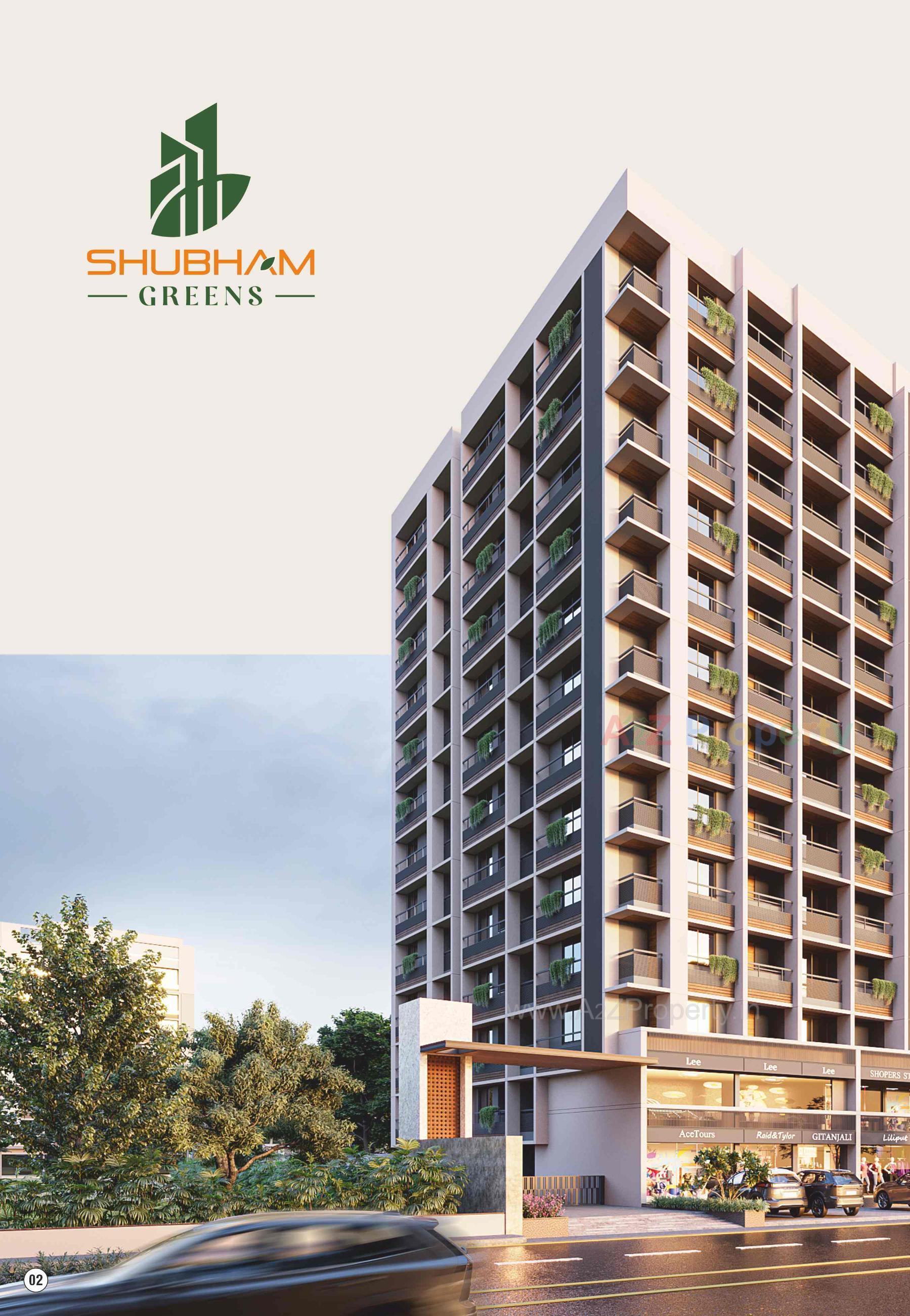 3D Elevation of real estate project Shubham Greens located at Chiloda[naroda], Ahmedabad, Gujarat