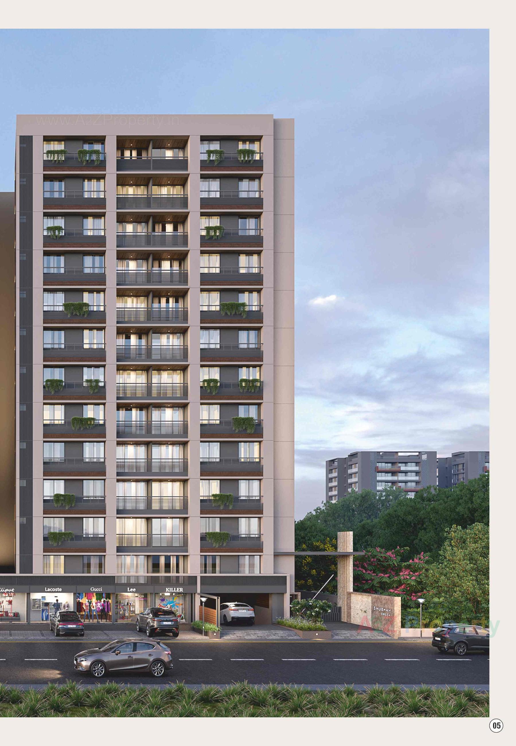 3D Elevation of real estate project Shubham Greens located at Chiloda[naroda], Ahmedabad, Gujarat