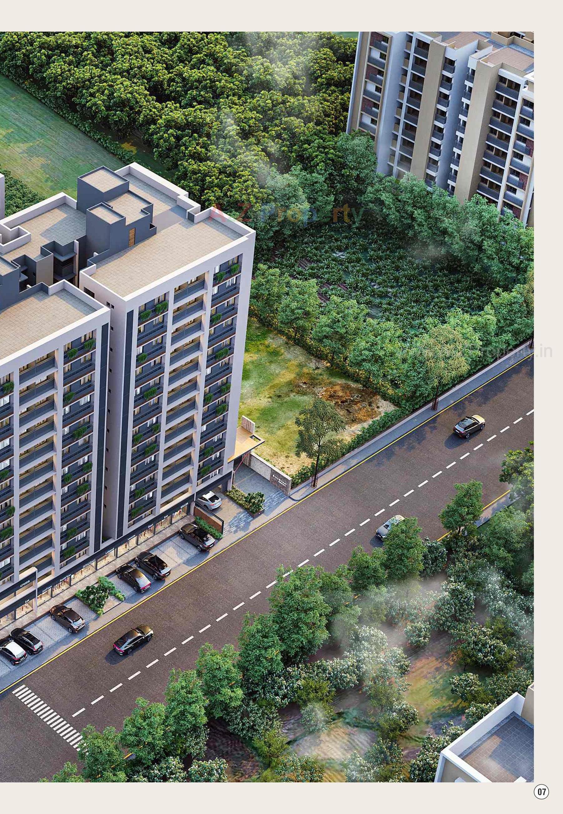 3D Elevation of real estate project Shubham Greens located at Chiloda[naroda], Ahmedabad, Gujarat