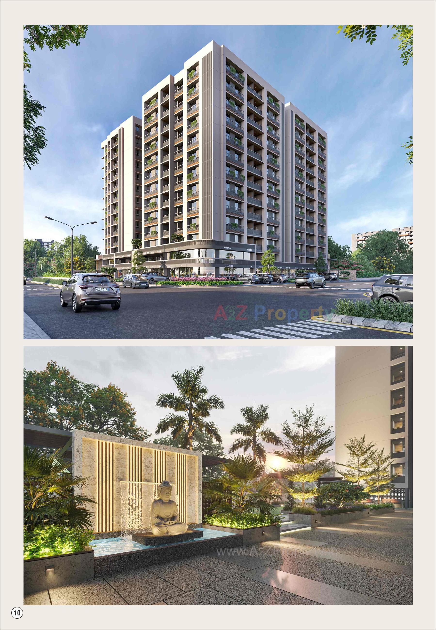 3D Elevation of real estate project Shubham Greens located at Chiloda[naroda], Ahmedabad, Gujarat