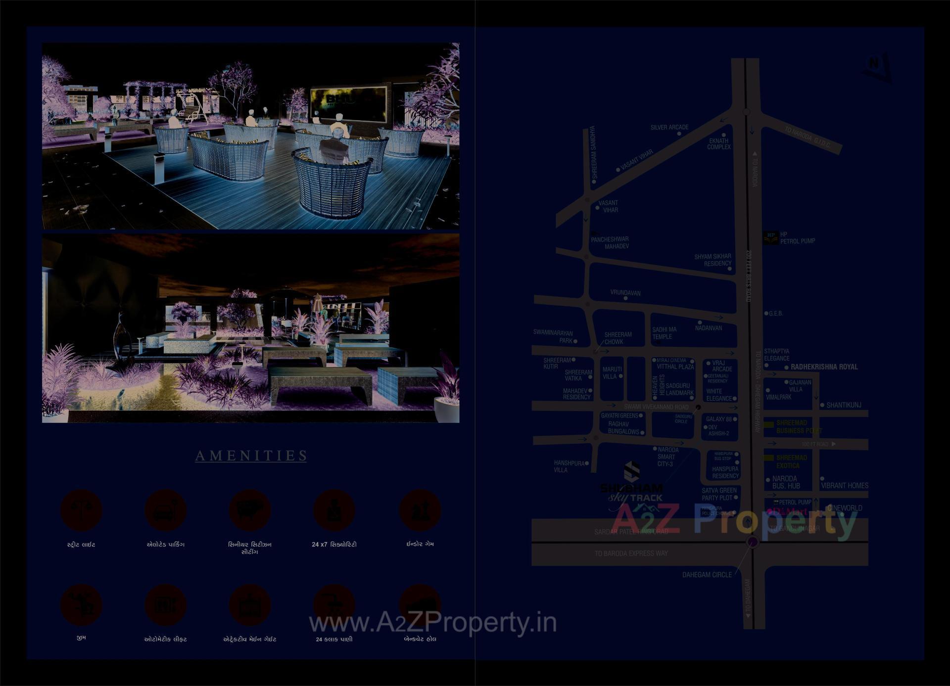 3D Elevation of real estate project Shubham Sky Track located at Hanspura, Ahmedabad, Gujarat