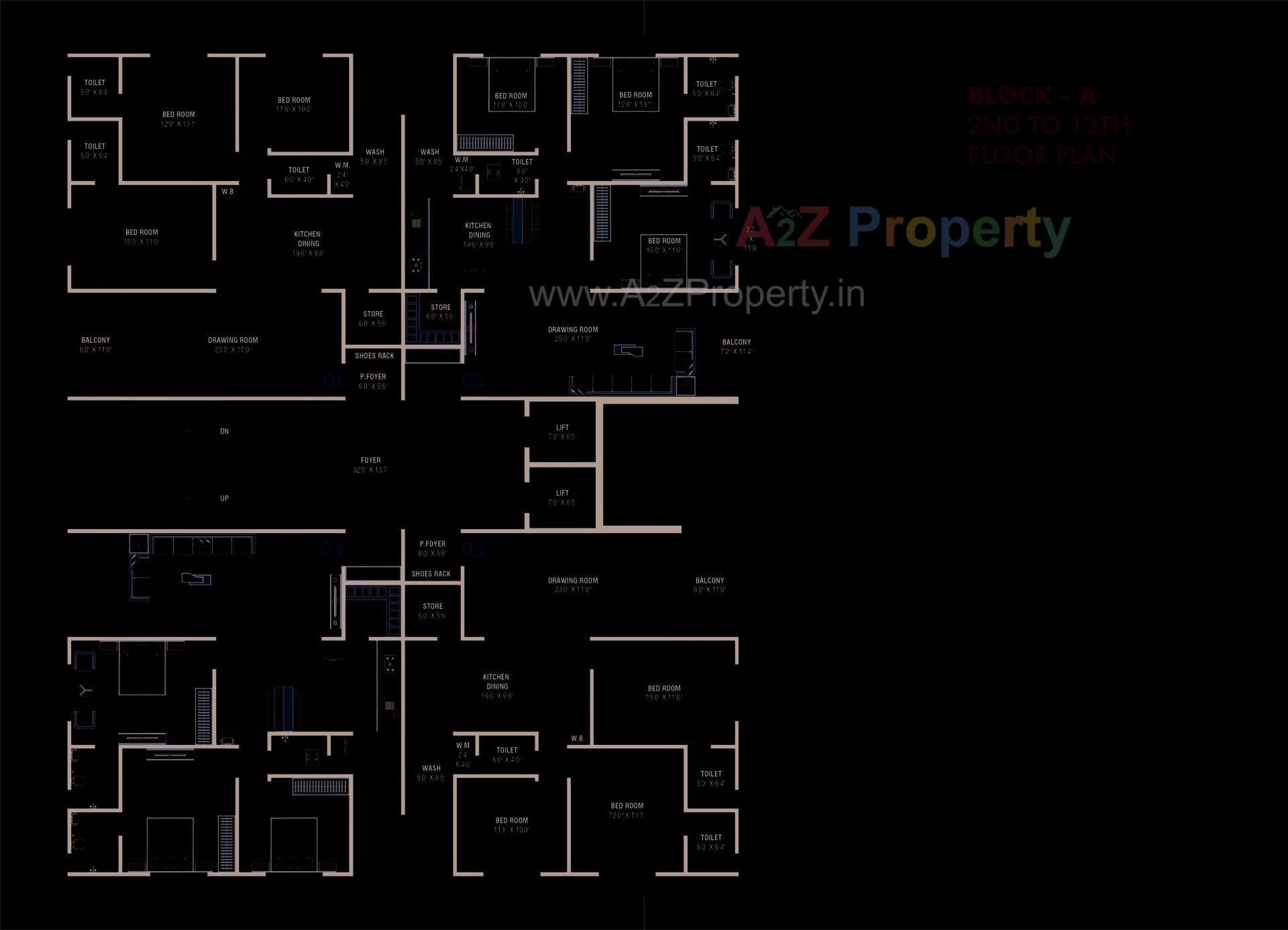 Layout of real estate project Shubham Sky Track located at Hanspura, Ahmedabad, Gujarat