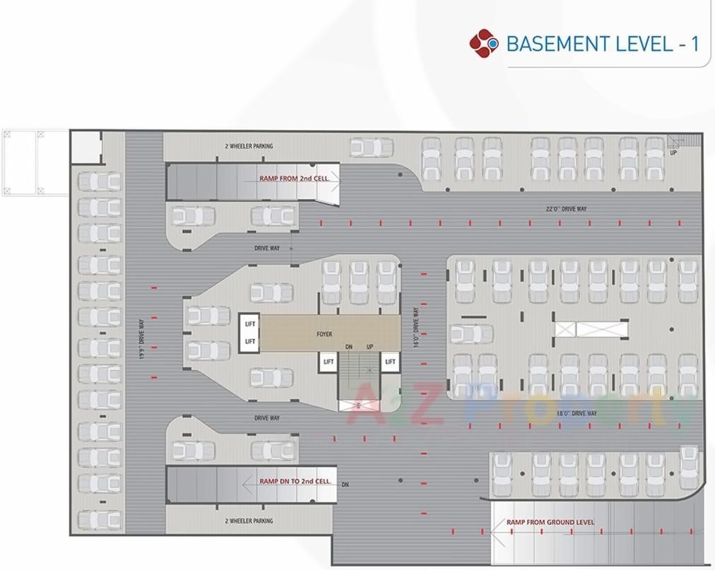 Layout of real estate project Shubham Skyz located at Bodakdev, Ahmedabad, Gujarat