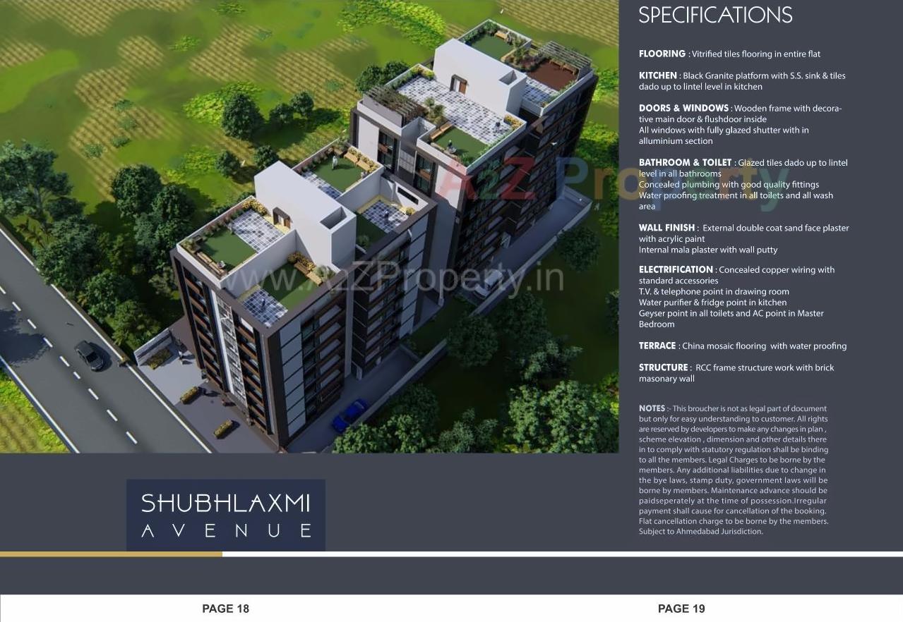 3D Elevation of real estate project Shubhlaxmi Avenue located at Tragad, Ahmedabad, Gujarat