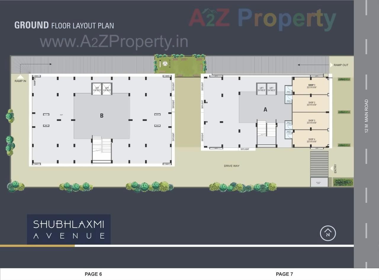 Layout of real estate project Shubhlaxmi Avenue located at Tragad, Ahmedabad, Gujarat