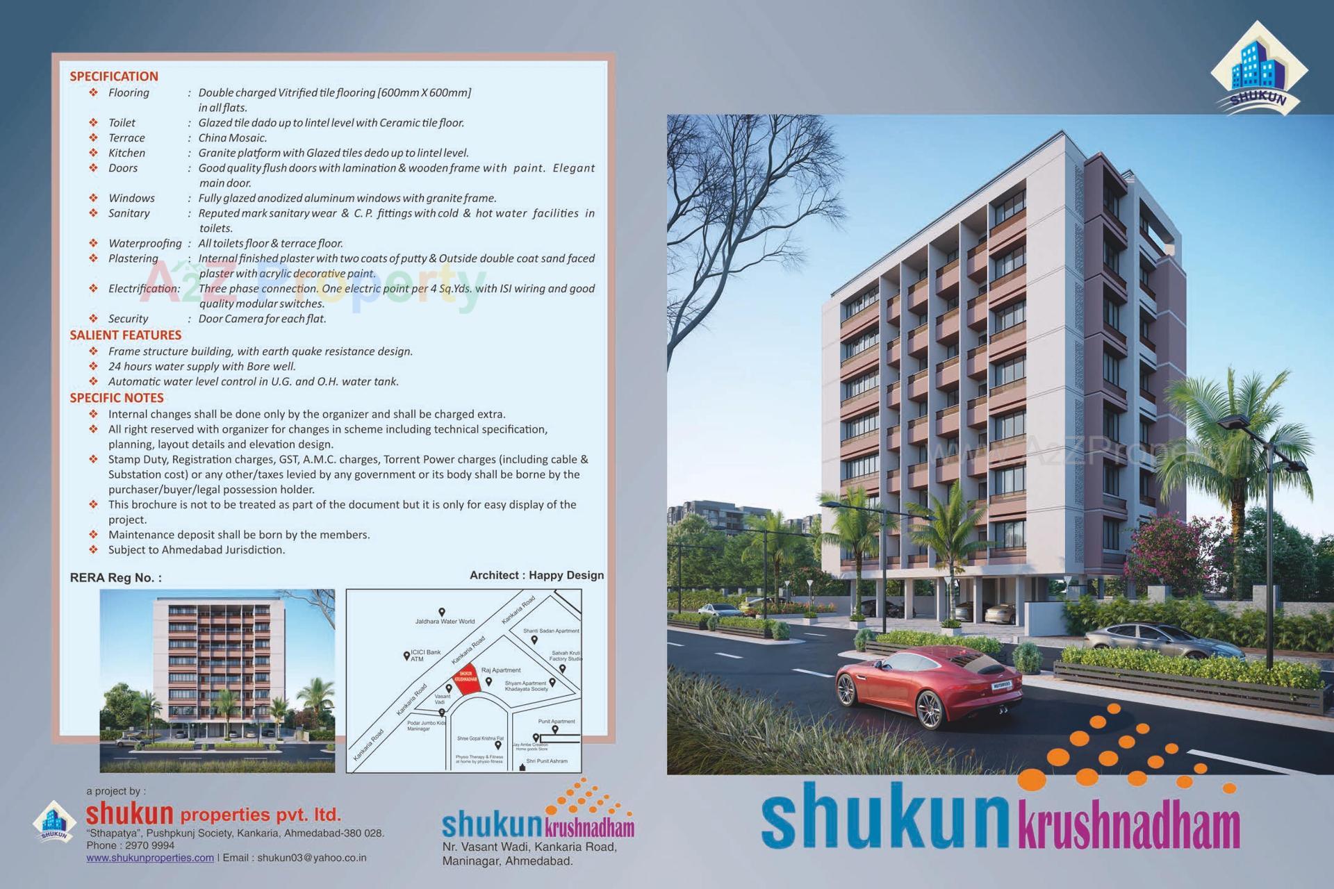 3D Elevation of real estate project Shukun Krushnadham located at Rajpur-hirpur, Ahmedabad, Gujarat