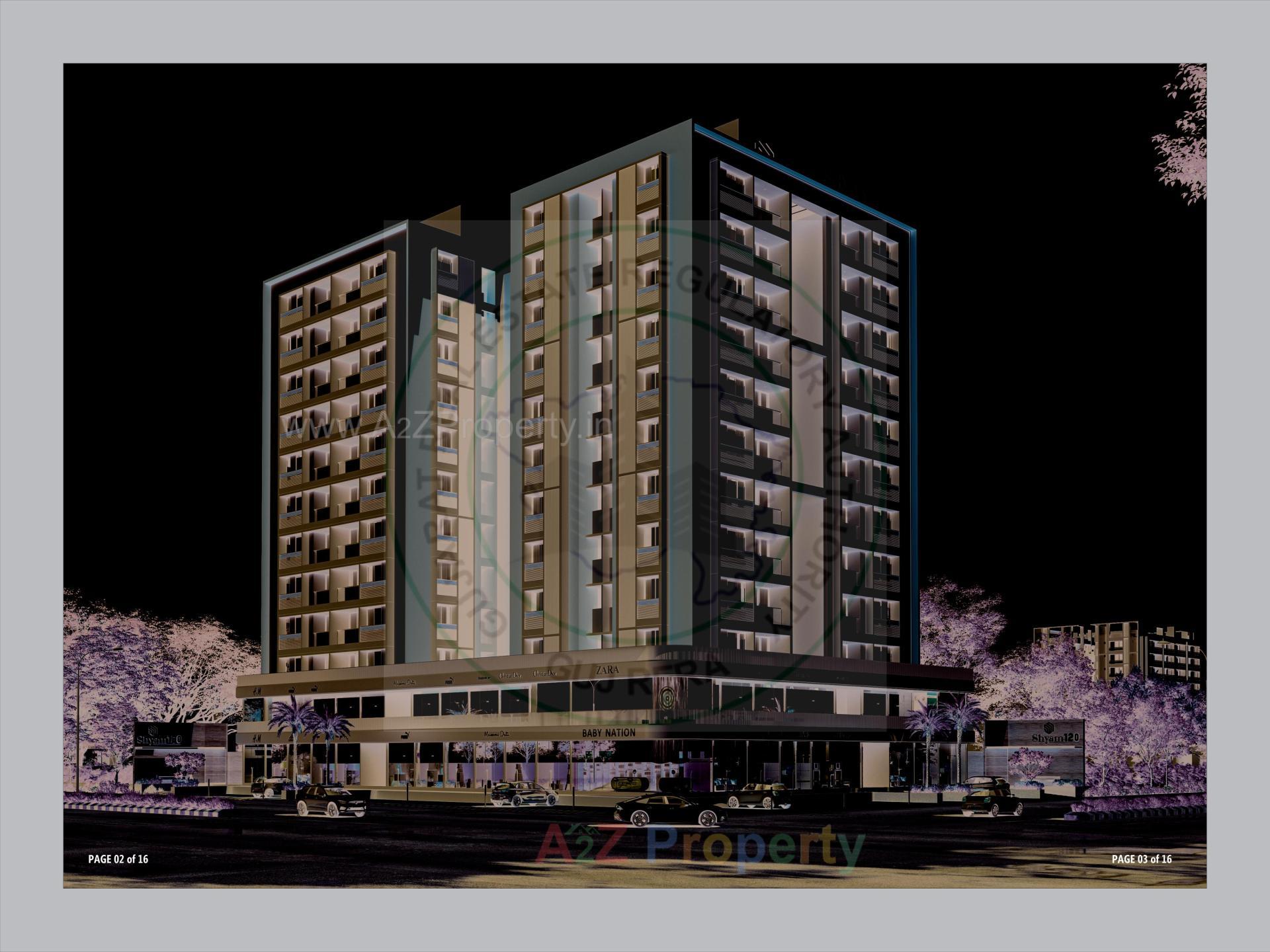 3D Elevation of real estate project Shyam 120 located at Lambha, Ahmedabad, Gujarat