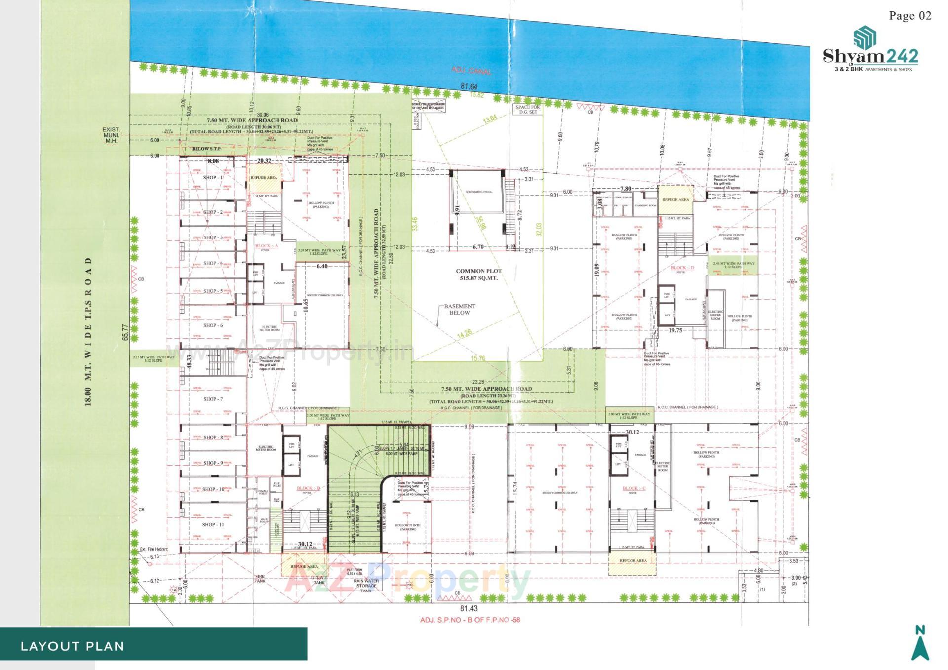 Layout of real estate project Shyam located at Laxmipura, Ahmedabad, Gujarat