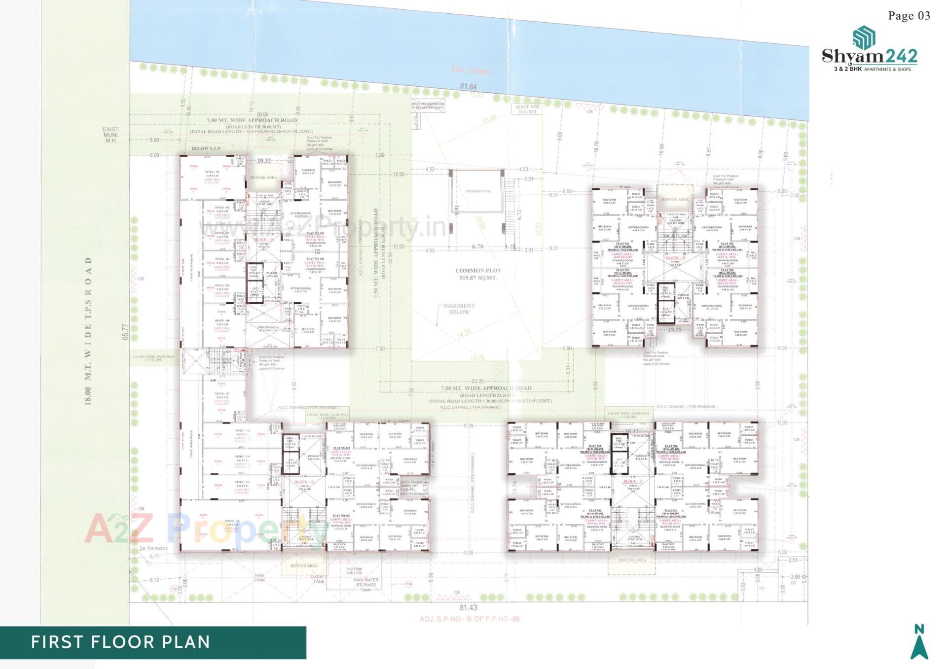 Layout of real estate project Shyam located at Laxmipura, Ahmedabad, Gujarat