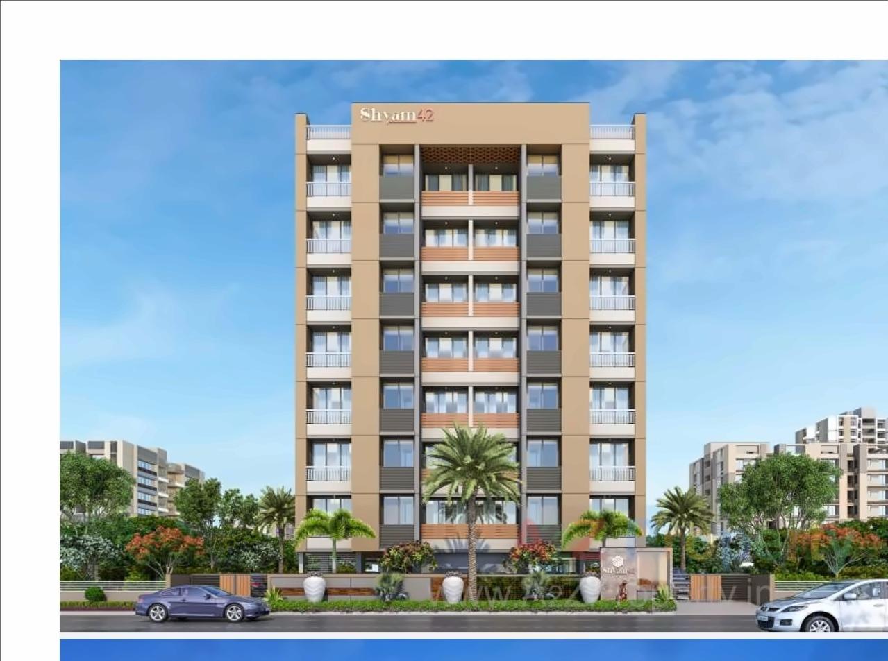 3D Elevation of real estate project Shyam located at Laxmipura, Ahmedabad, Gujarat