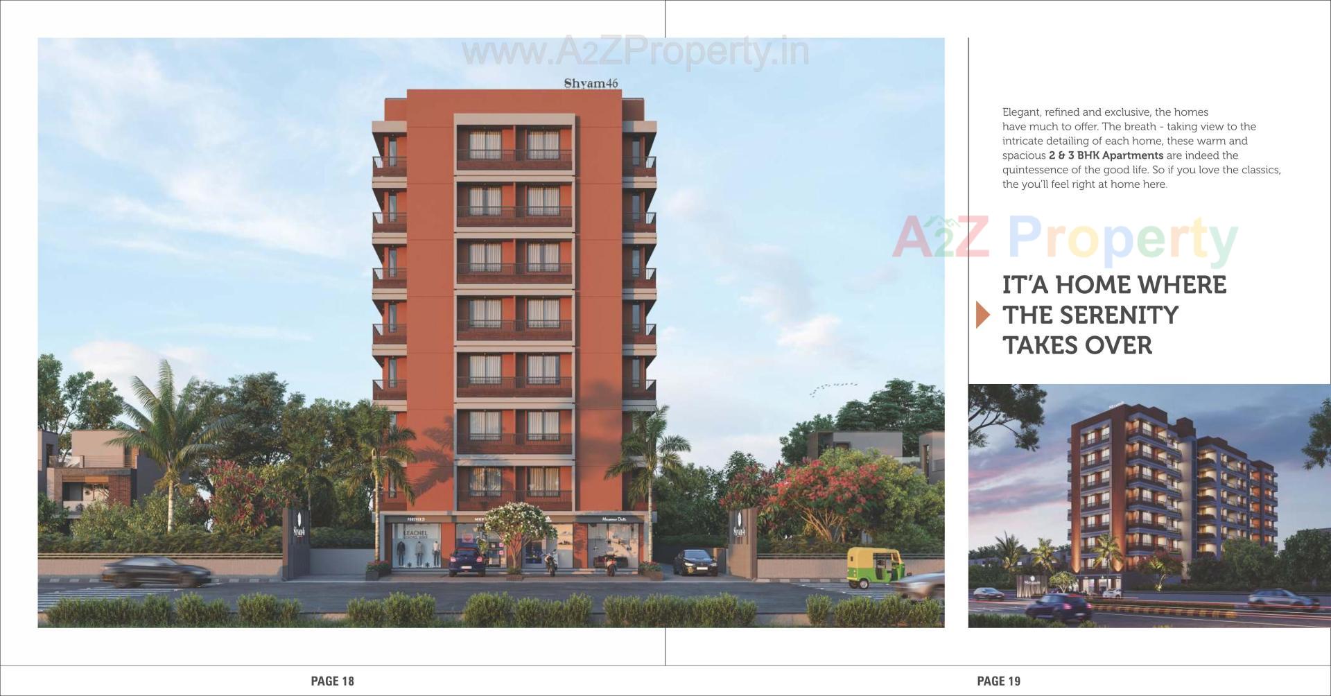 3D Elevation of real estate project Shyam located at Lambha, Ahmedabad, Gujarat