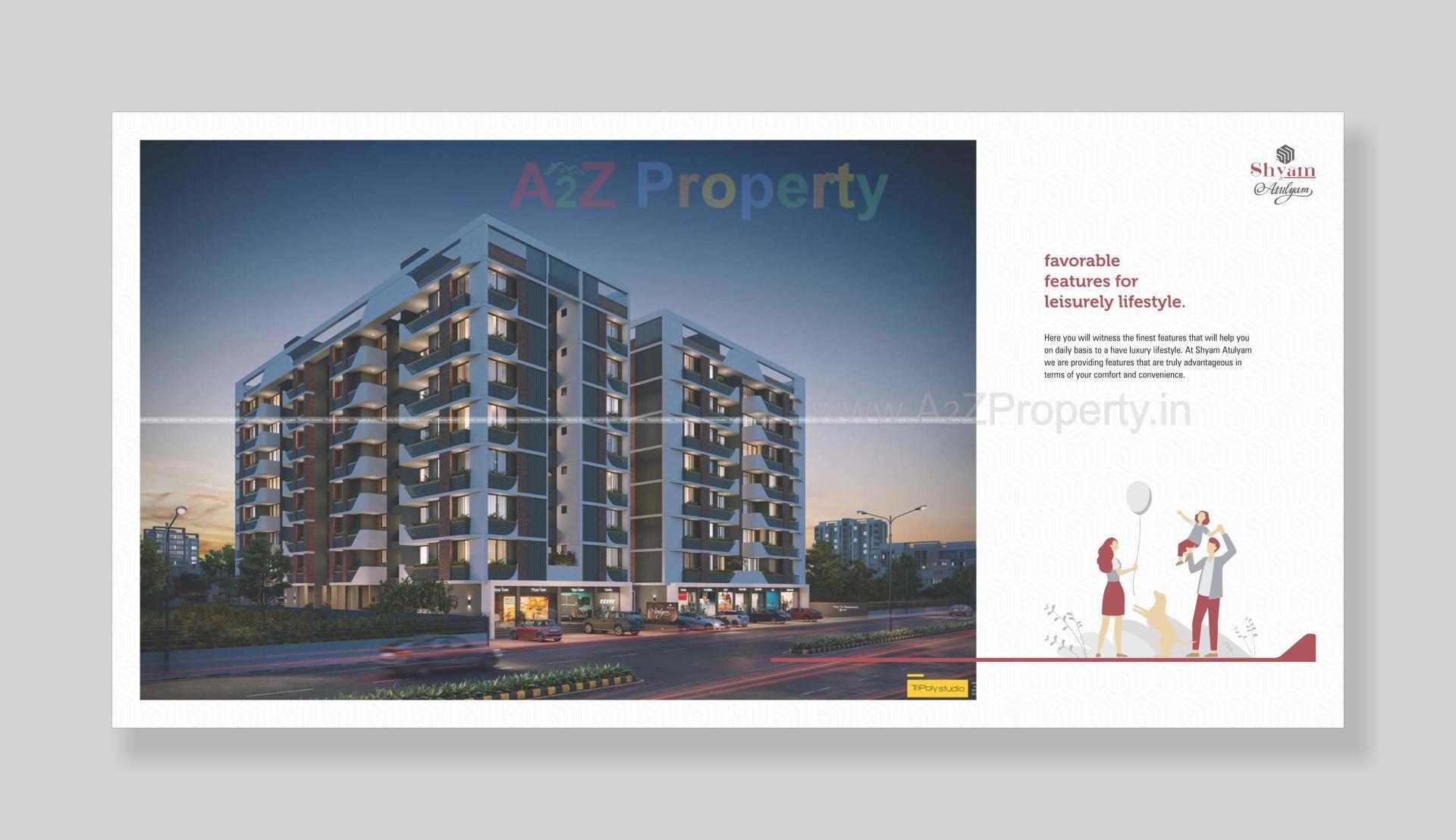 3D Elevation of real estate project Shyam Atulyam located at Lambha, Ahmedabad, Gujarat