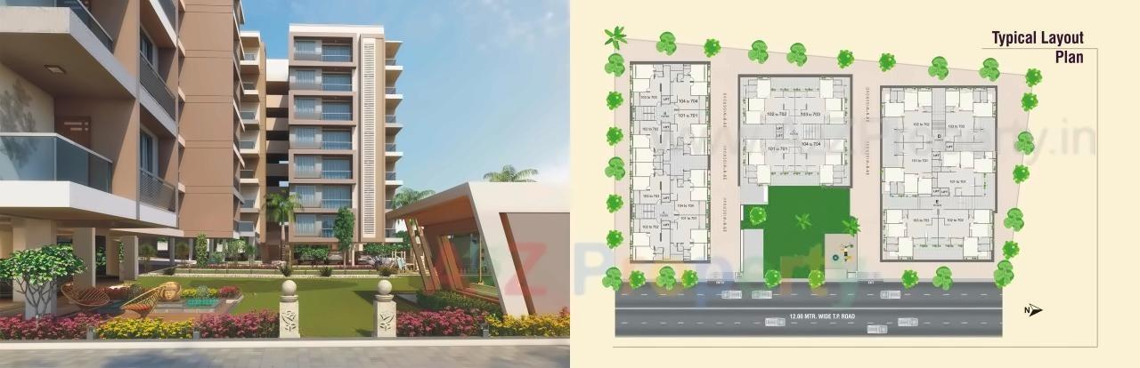 Layout of real estate project Shyam Avirahi located at Naroda, Ahmedabad, Gujarat