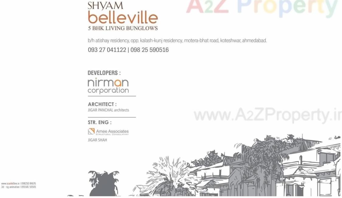  of real estate project Shyam Belle Ville located at Koteshwar, Ahmedabad, Gujarat