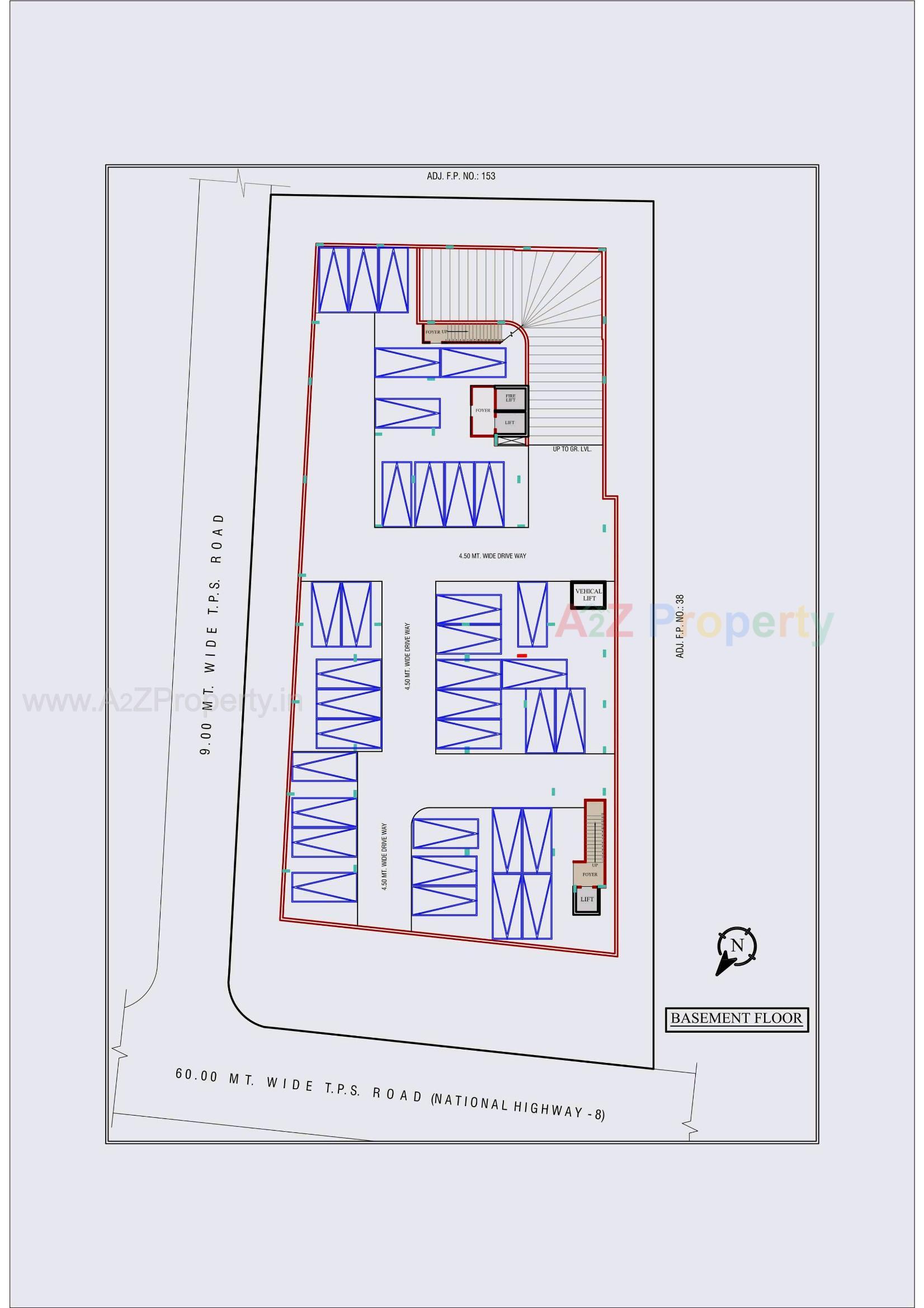 Layout of real estate project Shyam Business Hub located at Isanpur, Ahmedabad, Gujarat