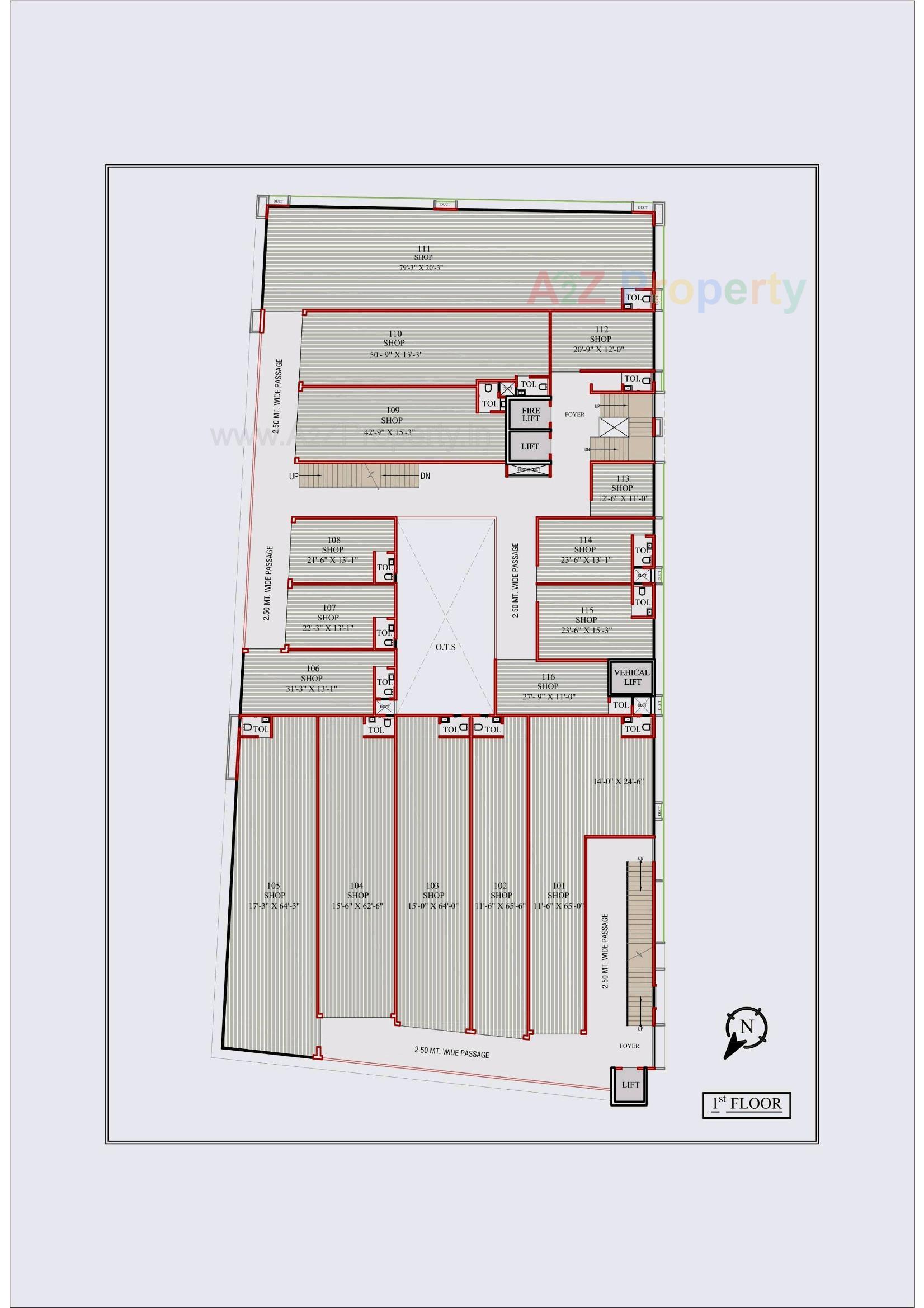 Layout of real estate project Shyam Business Hub located at Isanpur, Ahmedabad, Gujarat