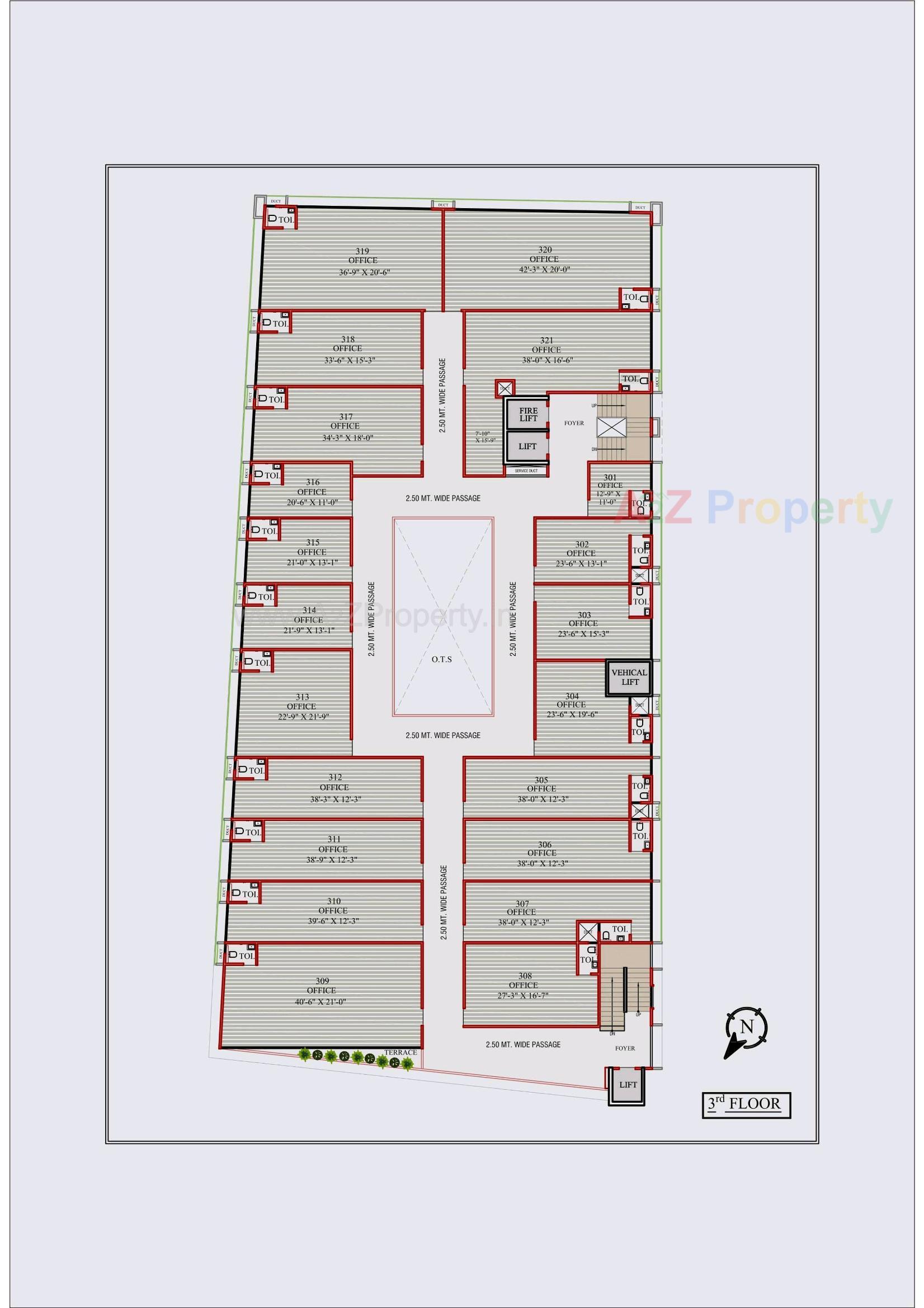 Layout of real estate project Shyam Business Hub located at Isanpur, Ahmedabad, Gujarat
