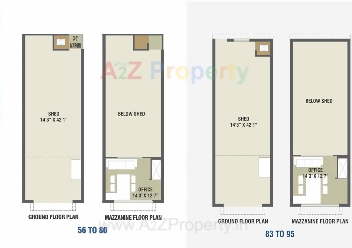 Layout of real estate project Shyam Business Park located at Aslali, Ahmedabad, Gujarat