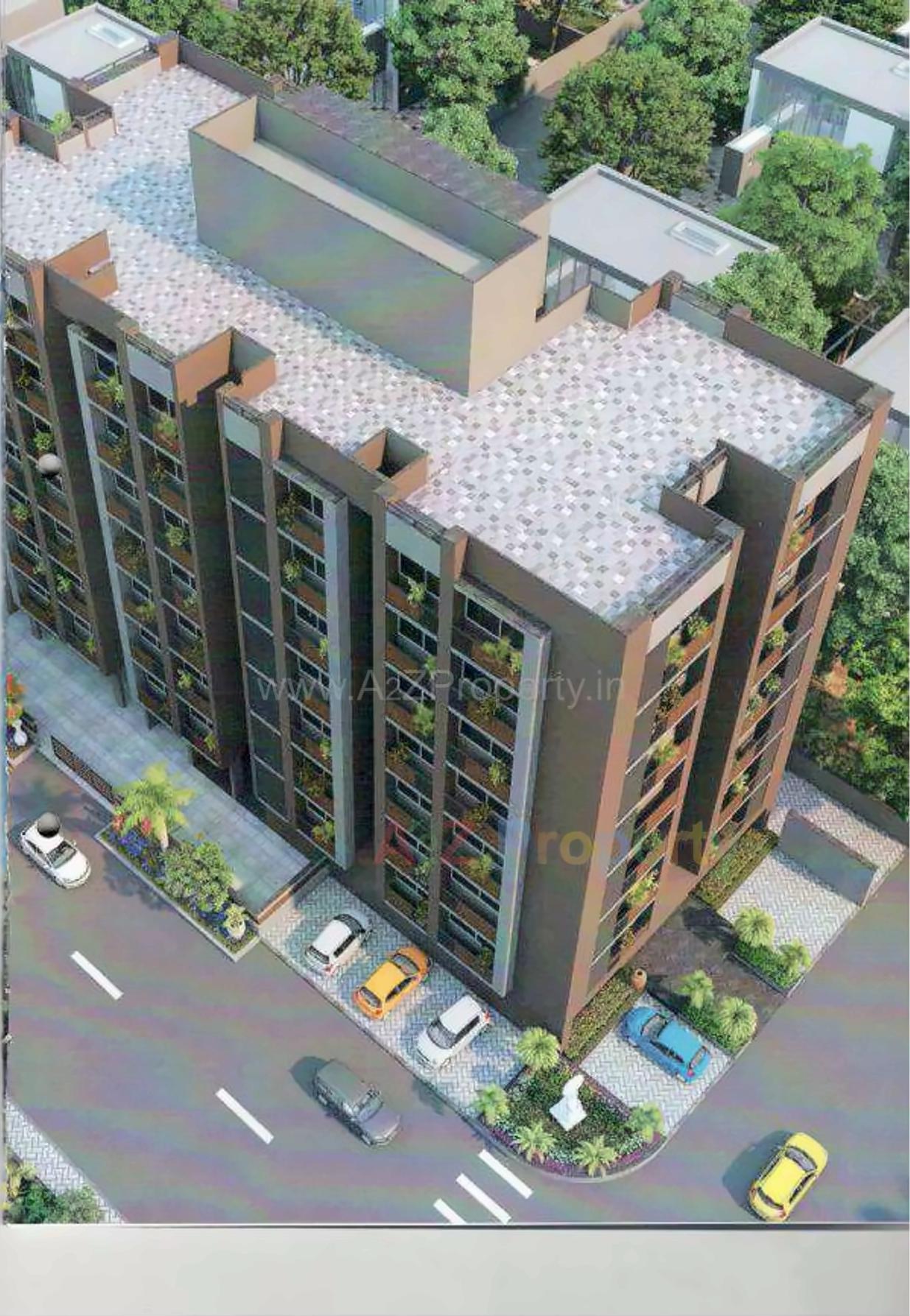 3D Elevation of real estate project Shyam Elkin located at Shilaj, Ahmedabad, Gujarat
