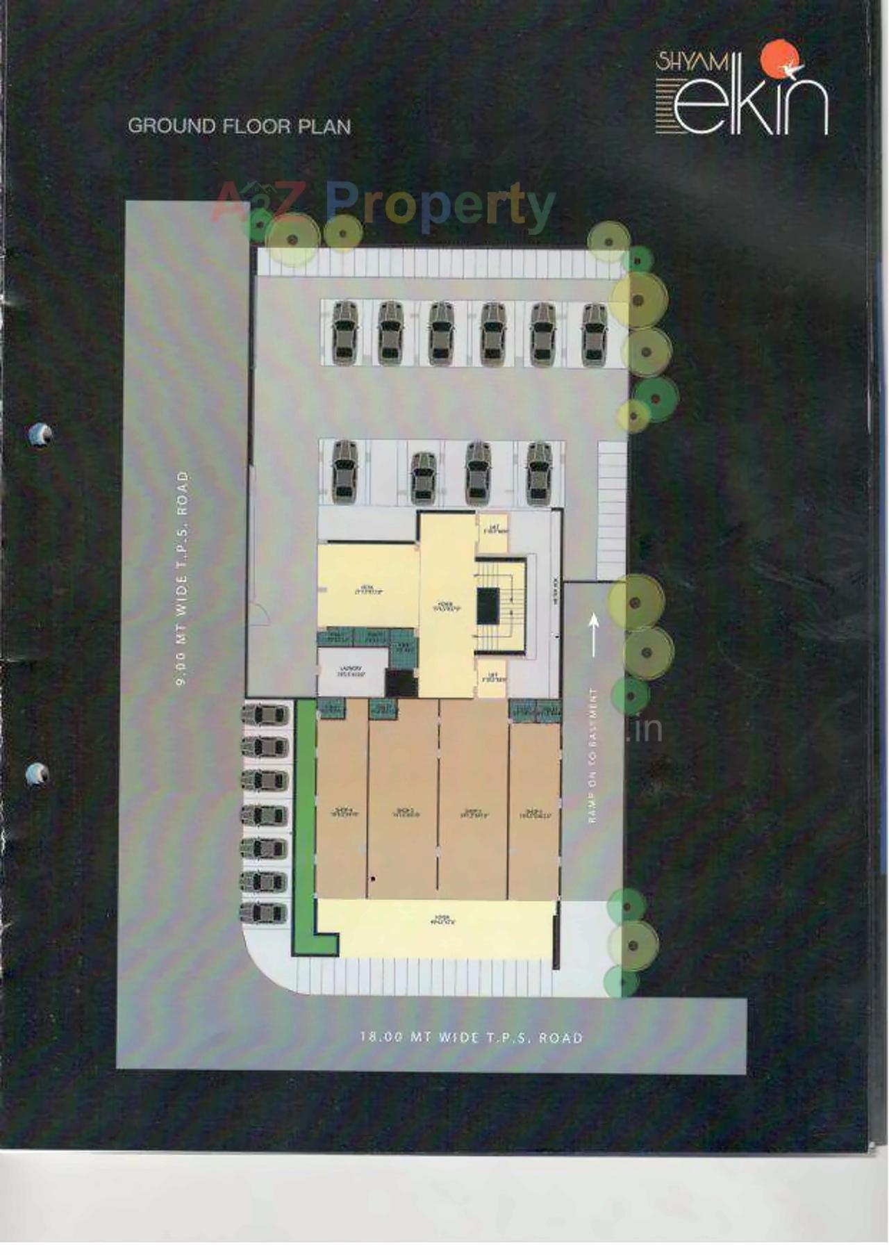 Layout of real estate project Shyam Elkin located at Shilaj, Ahmedabad, Gujarat