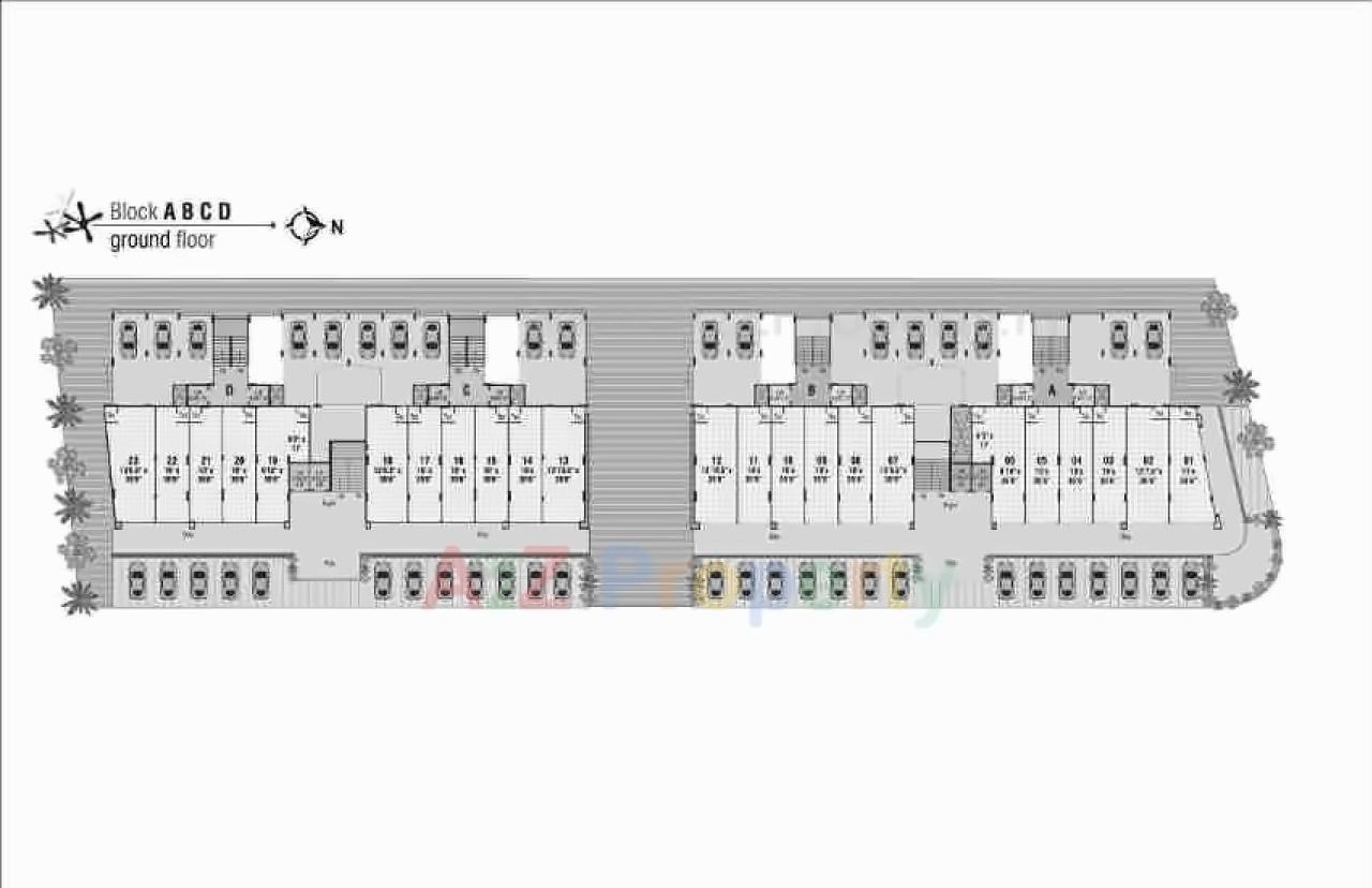 Layout of real estate project Shyam Enclave located at Naroda, Ahmedabad, Gujarat