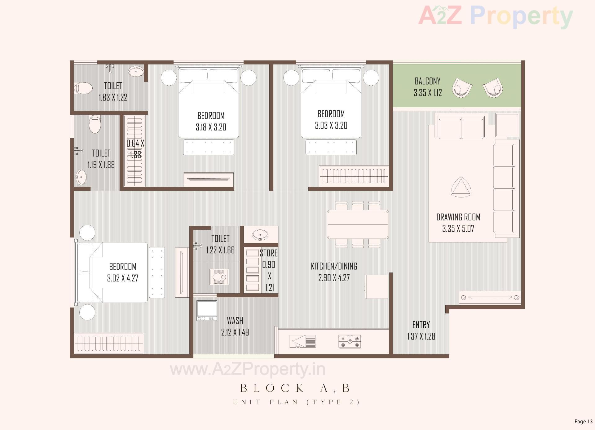 Layout of real estate project Shyam Harmony located at Kathwada, Ahmedabad, Gujarat