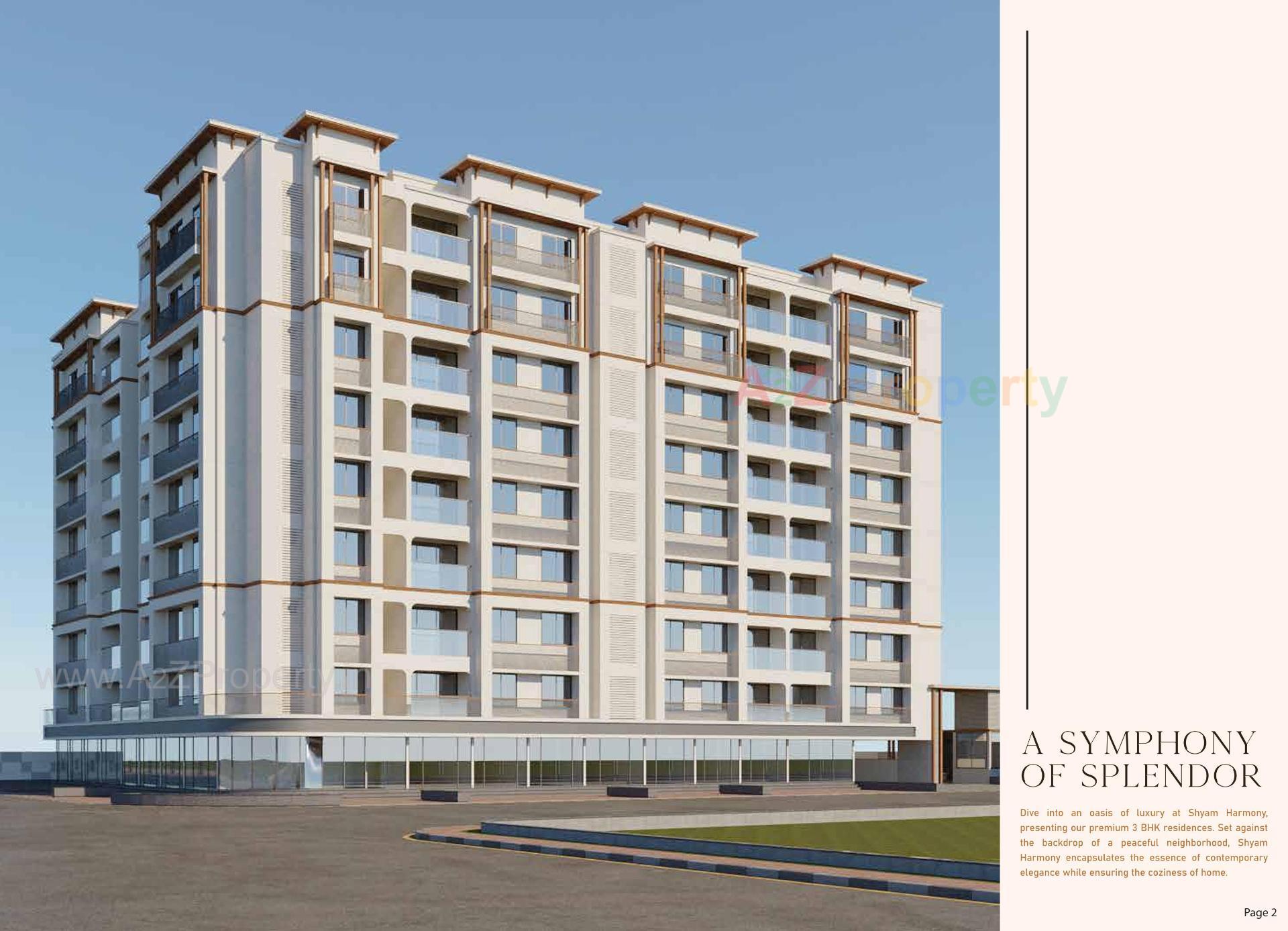 3D Elevation of real estate project Shyam Harmony located at Kathwada, Ahmedabad, Gujarat