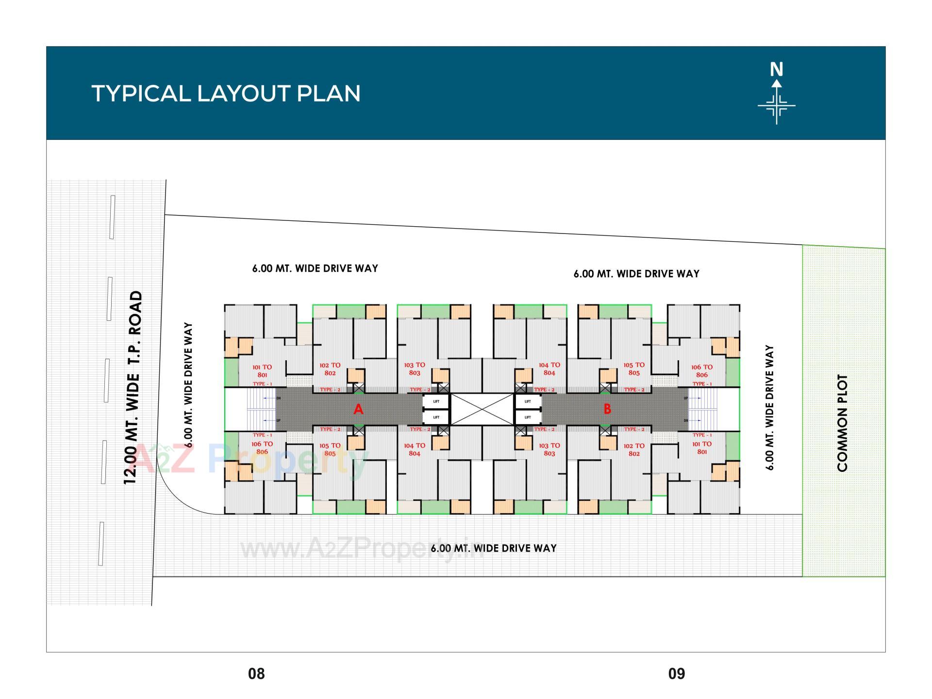 Layout of real estate project Shyam Height located at Nikol, Ahmedabad, Gujarat