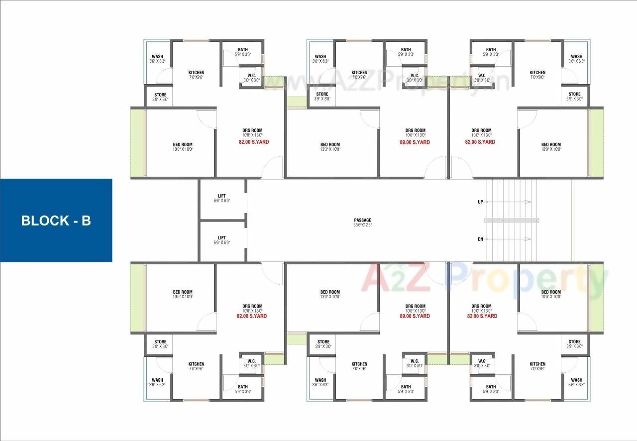 Layout of real estate project Shyam Heights located at Singrva, Ahmedabad, Gujarat